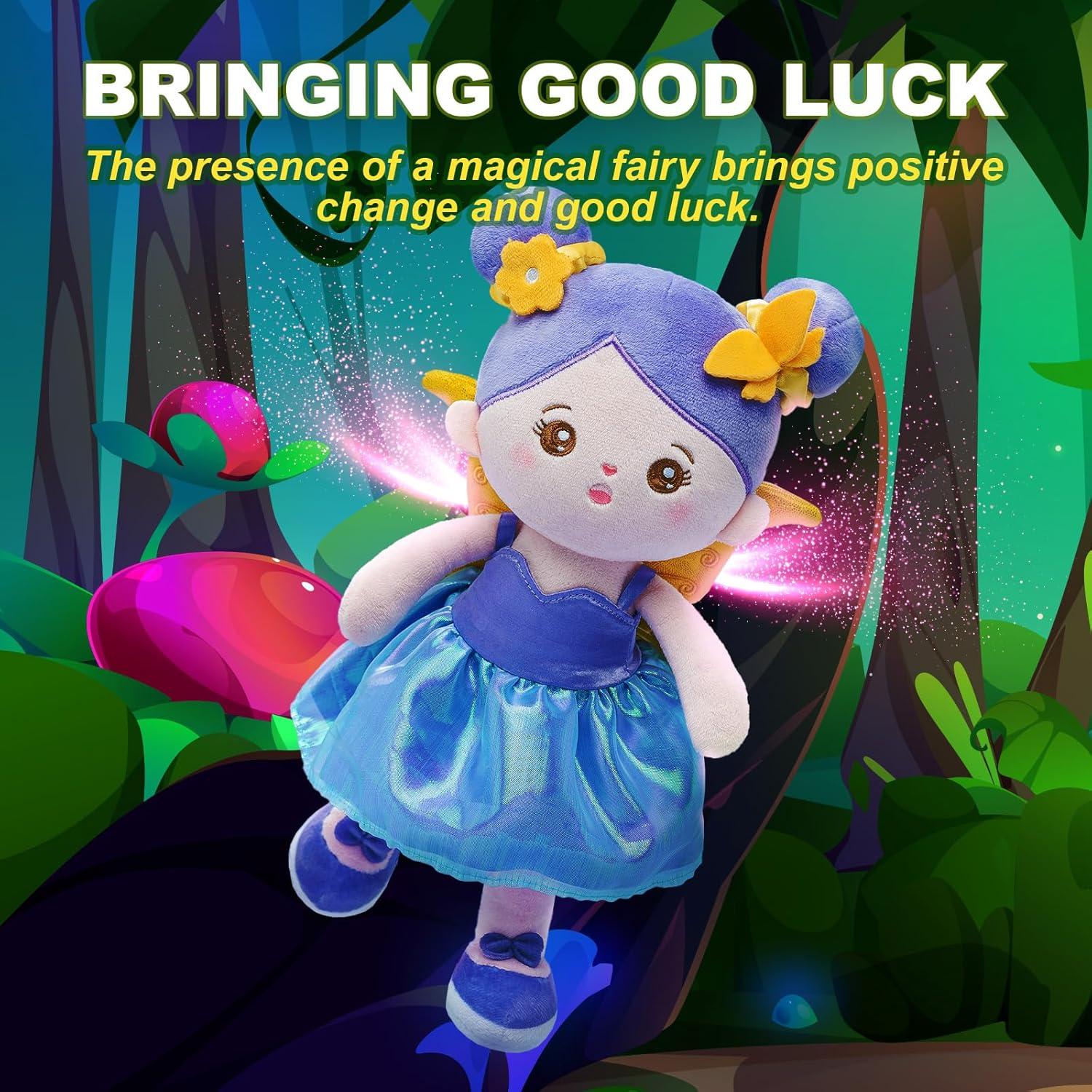 Muñeca Suave OUOZZZ Hada Púrpura 38x20x10 cm para Bebés