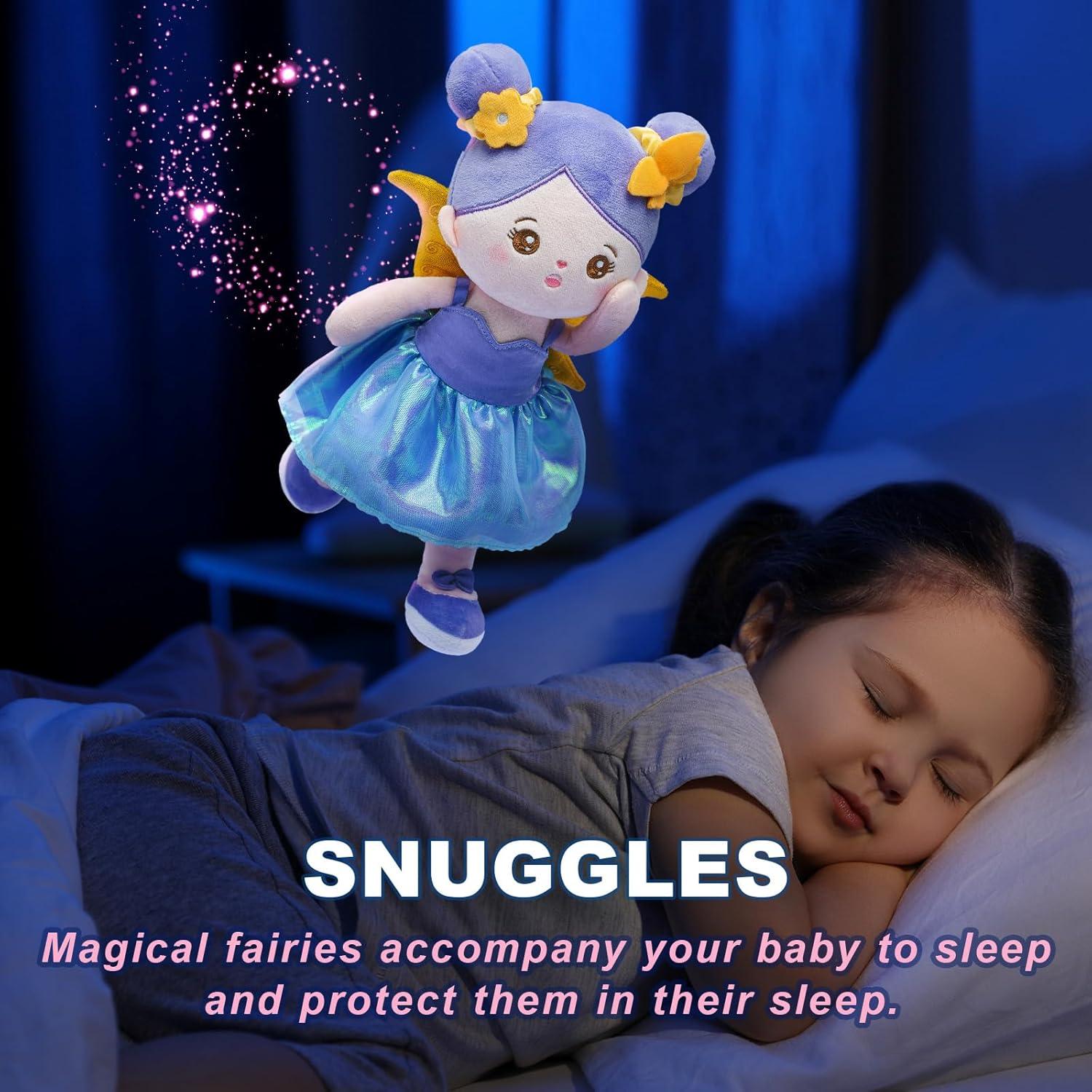 Muñeca Suave OUOZZZ Hada Púrpura 38x20x10 cm para Bebés