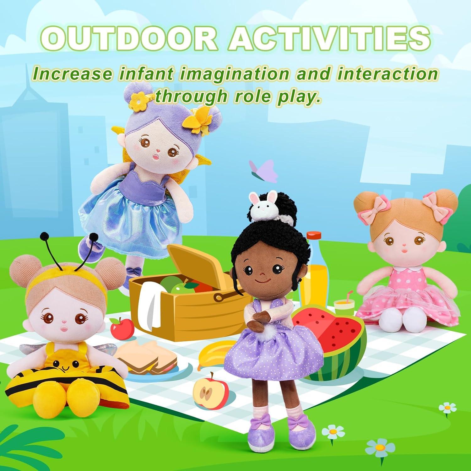 Muñeca Suave OUOZZZ Hada Púrpura 38x20x10 cm para Bebés