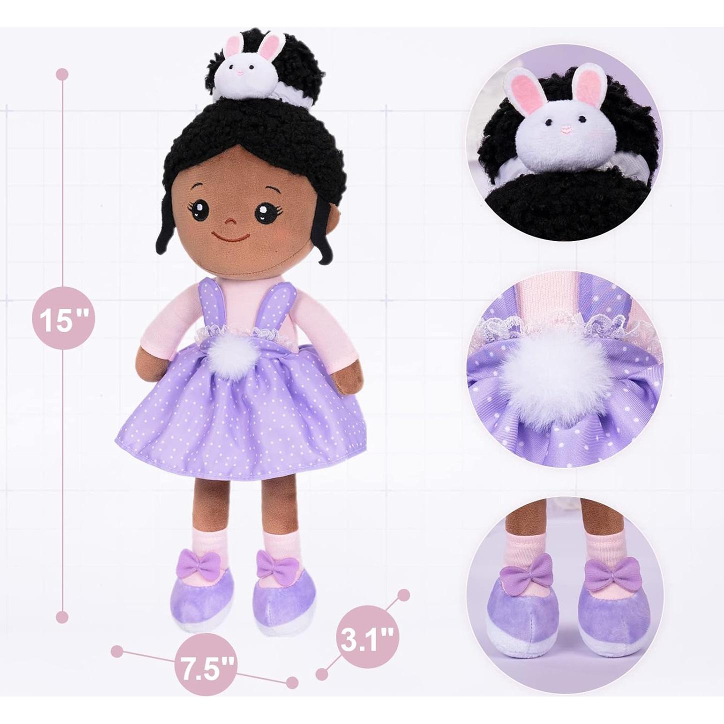 Muñeca de Peluche OUOZZZ Conejo Afroamericano 38 cm