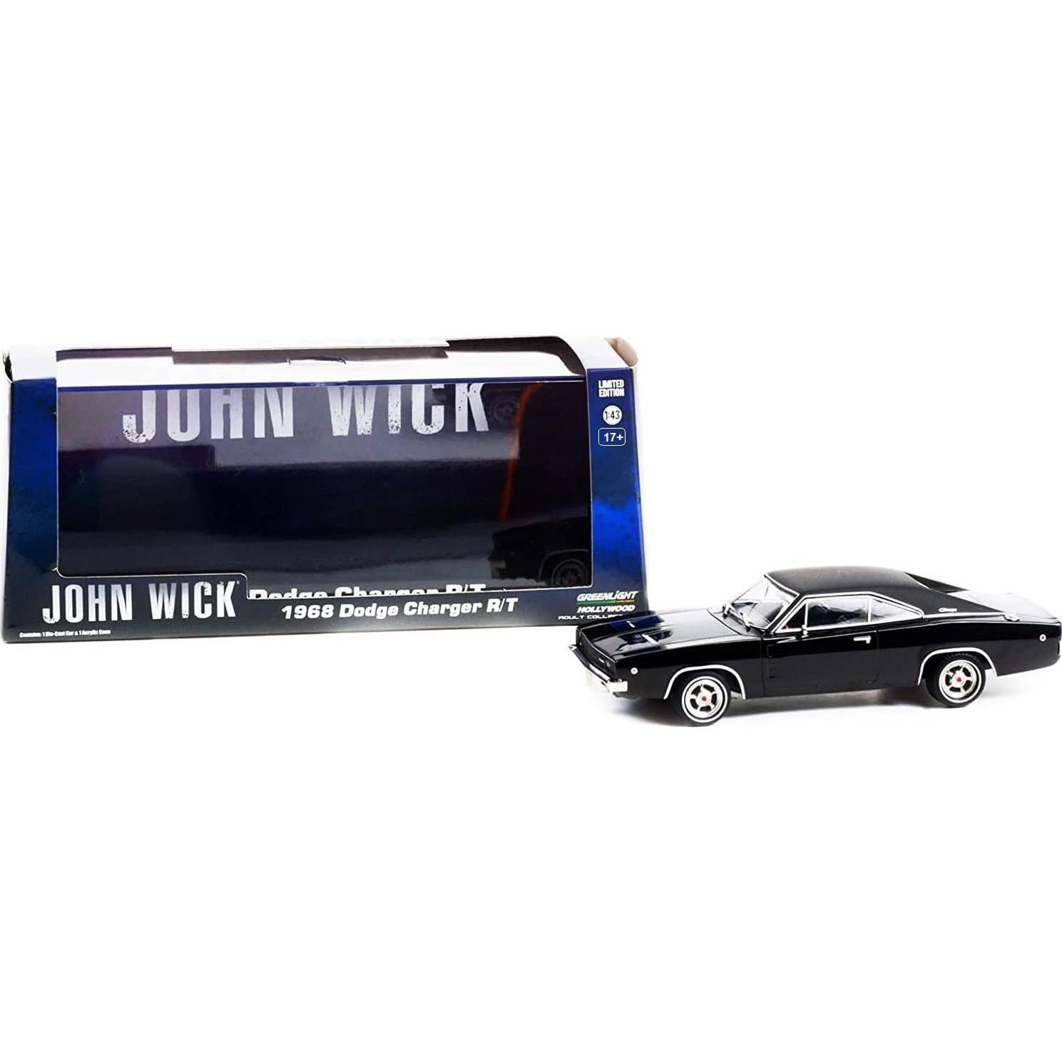 Coche Diecast 1968 Charger R/T Negro Greenlight 1/43
