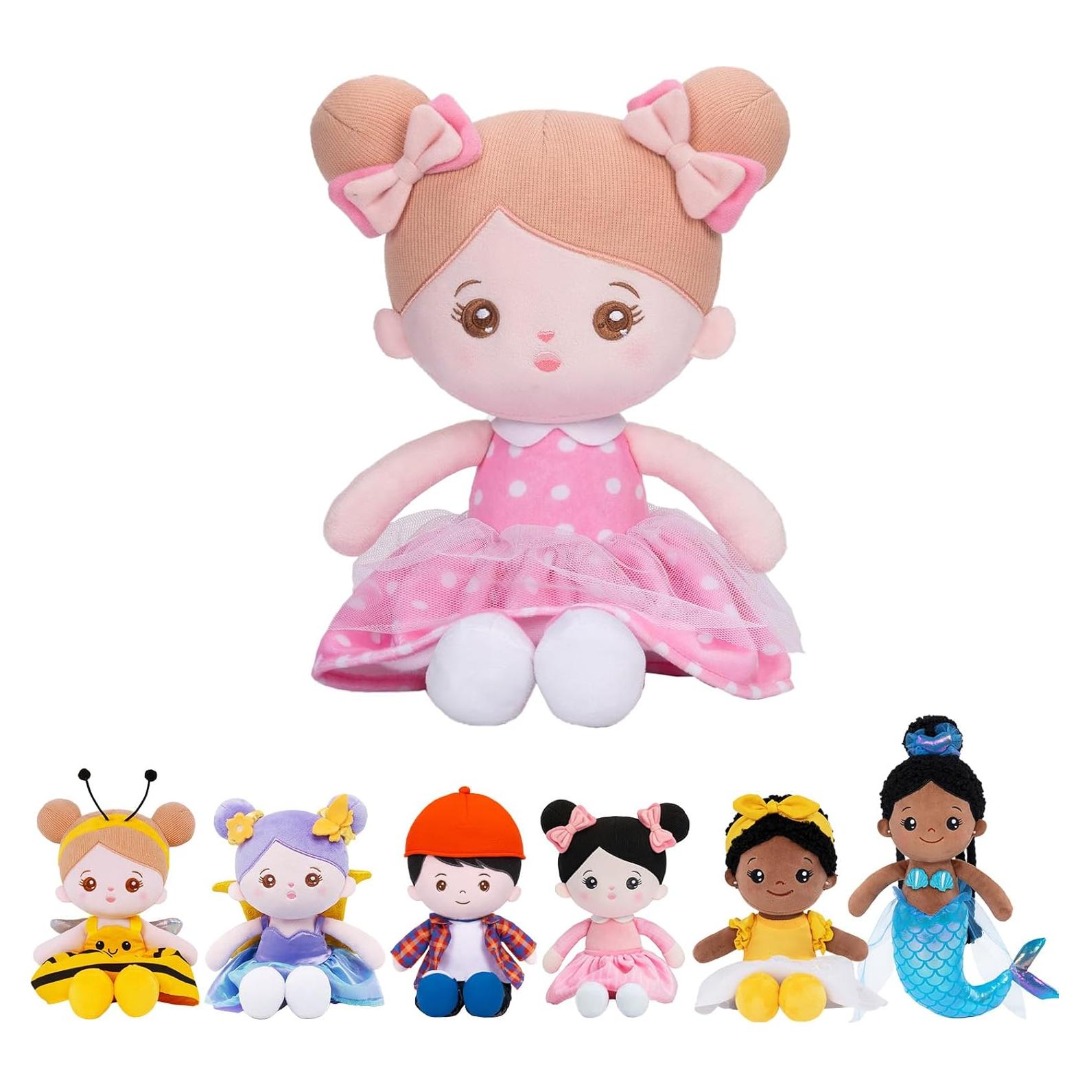 Muñeca Suave OUOZZZ para Niñas 25 cm Rosa Juguete