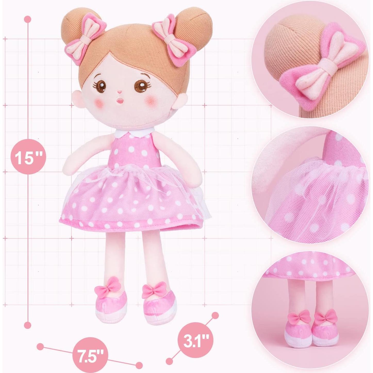 Muñeca Suave OUOZZZ para Niñas 25 cm Rosa Juguete