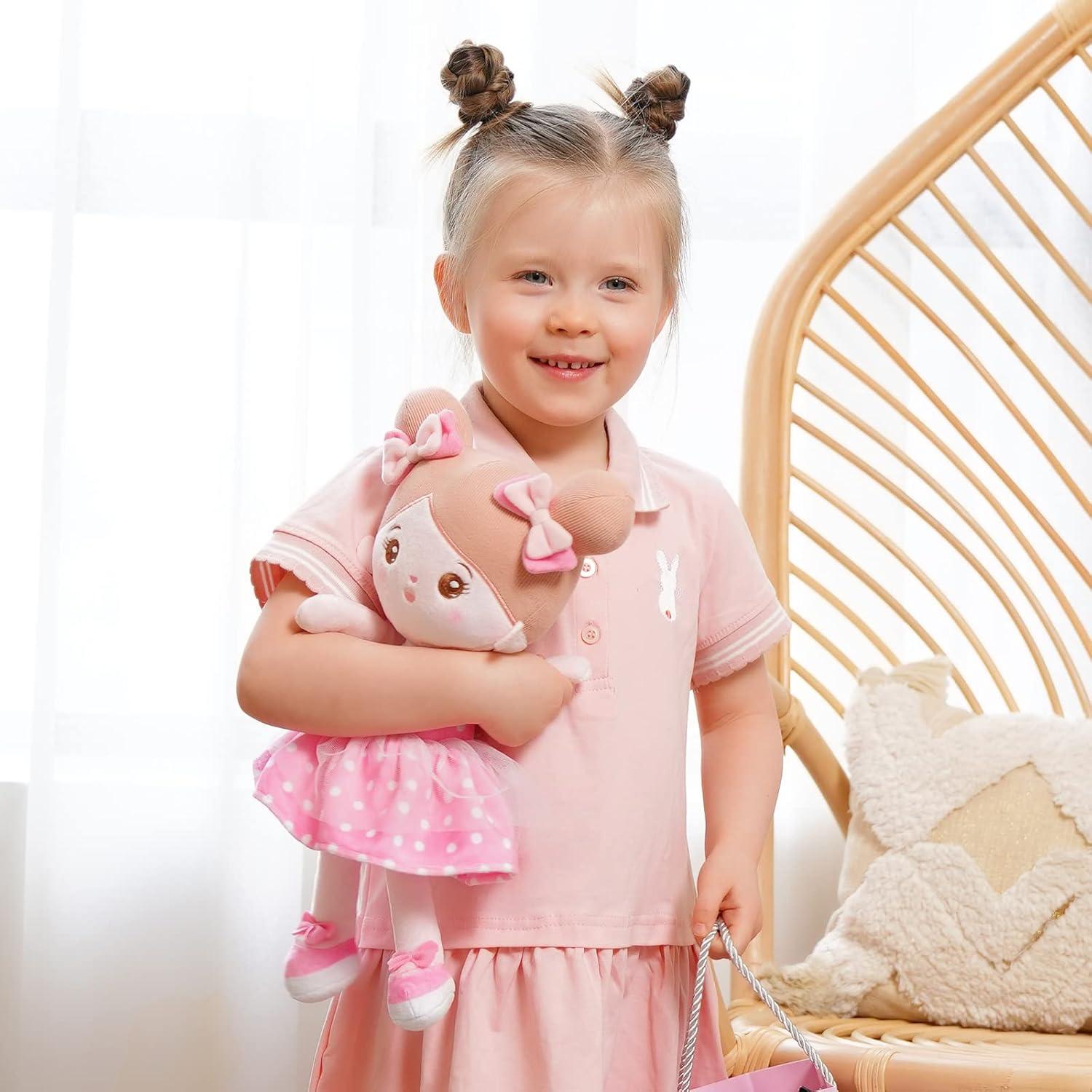 Muñeca Suave OUOZZZ para Niñas 25 cm Rosa Juguete