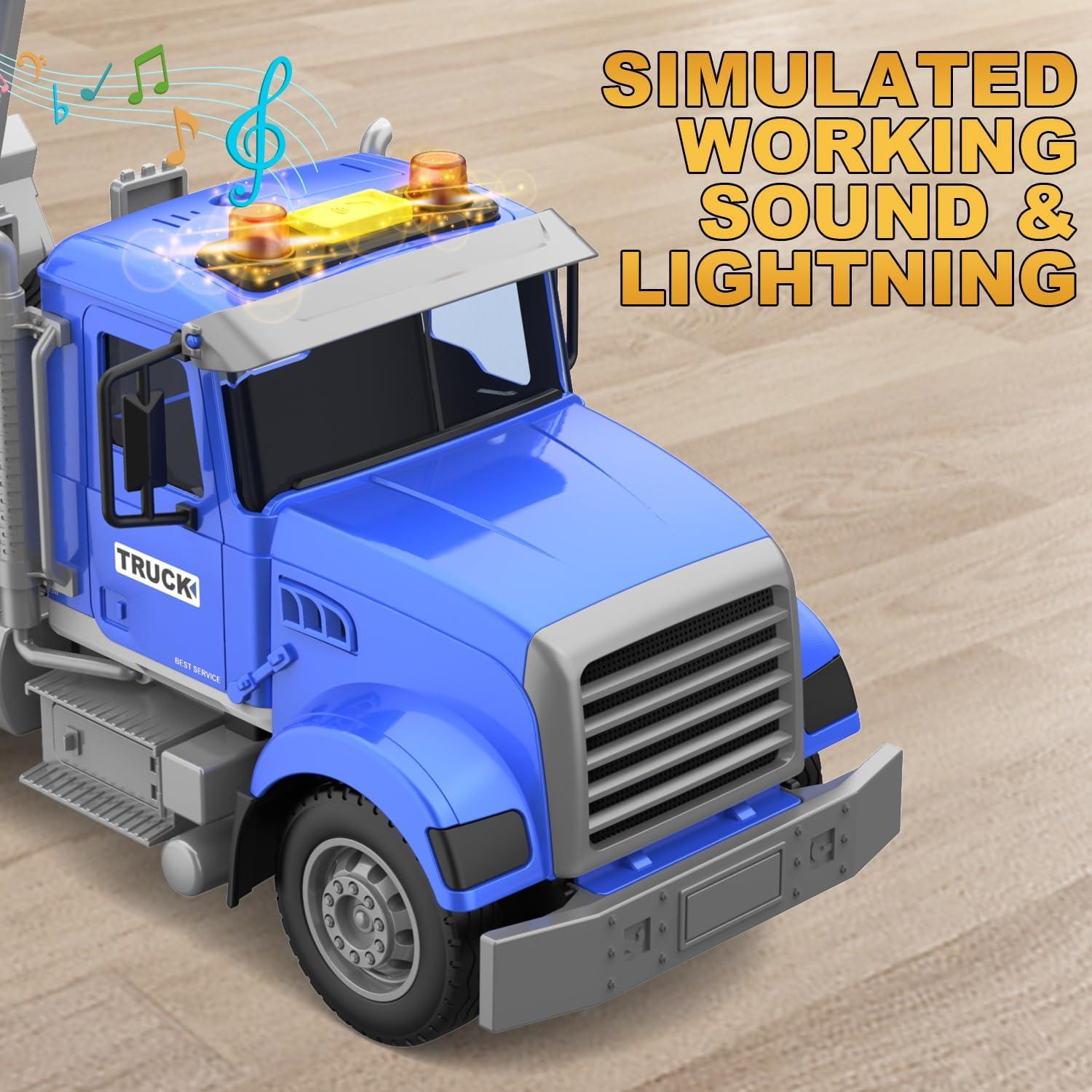 Juguete Camión de Transporte Dowellin con Excavadora y Sonido