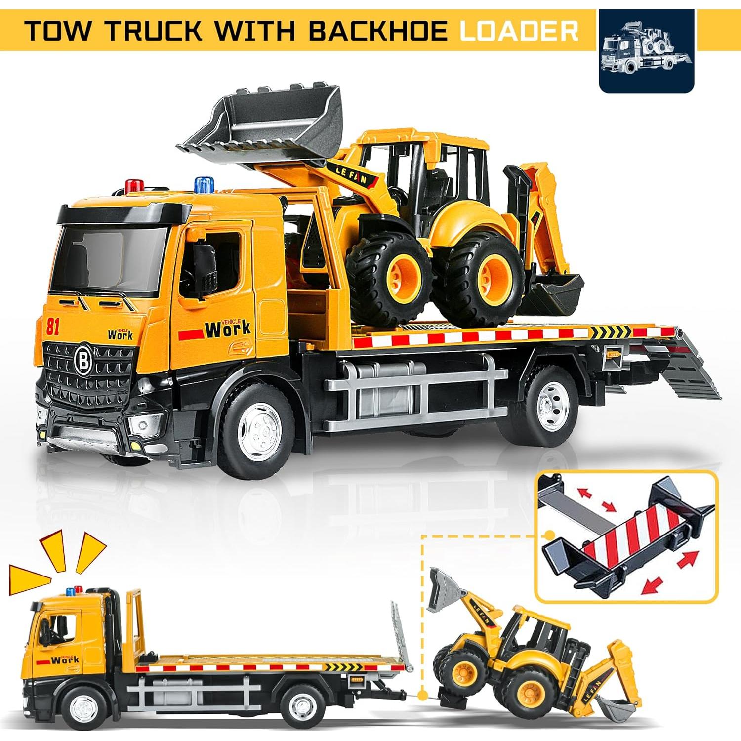 Camión de Remolque Juguete SHANTOU 31.75x8.13cm Luz y Sonido