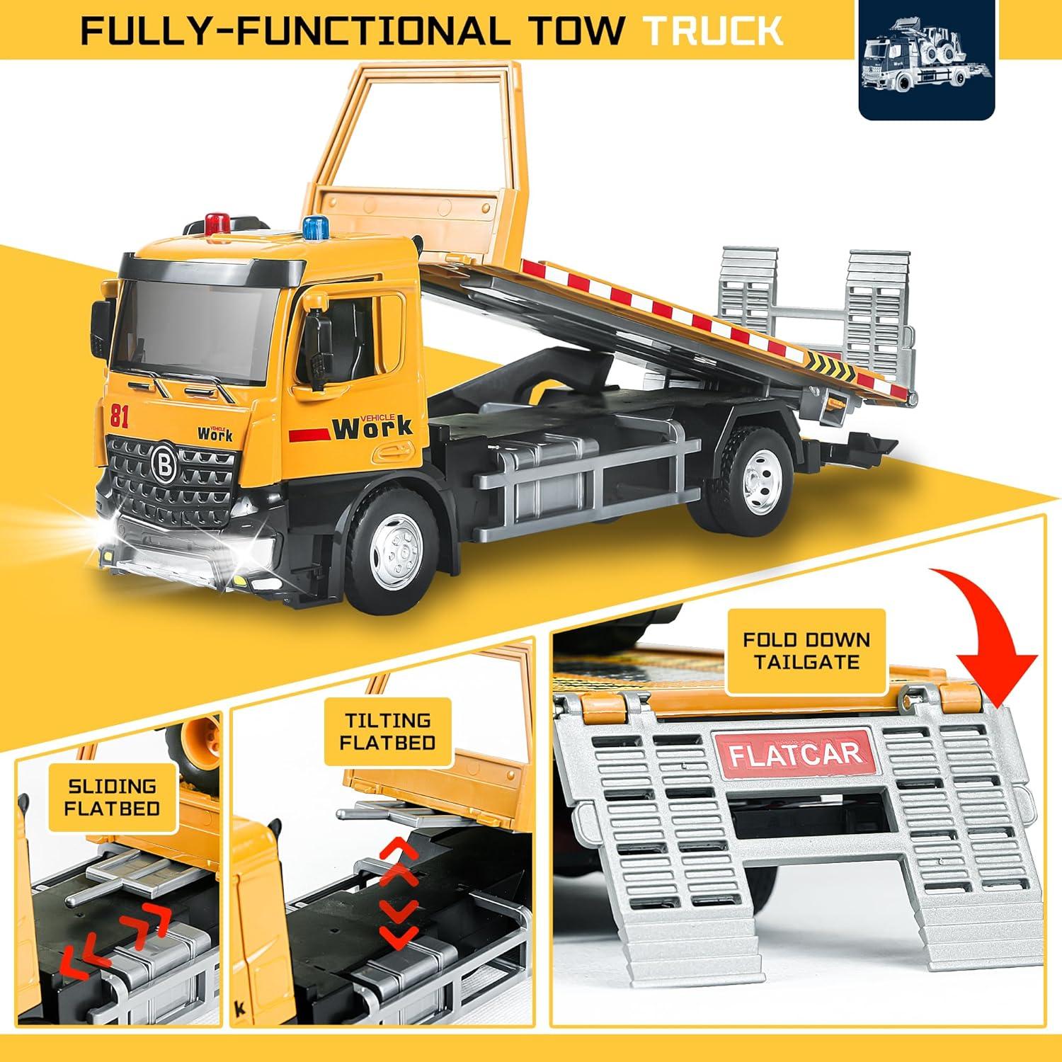 Camión de Remolque Juguete SHANTOU 31.75x8.13cm Luz y Sonido