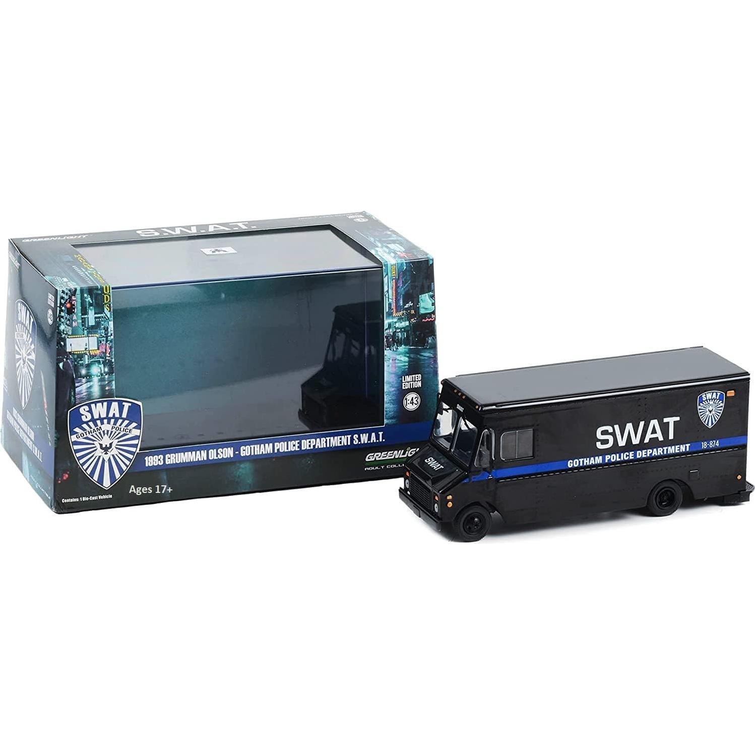 Modelo Diecast Grumman Olson Van S.W.A.T. Greenlight 1:43