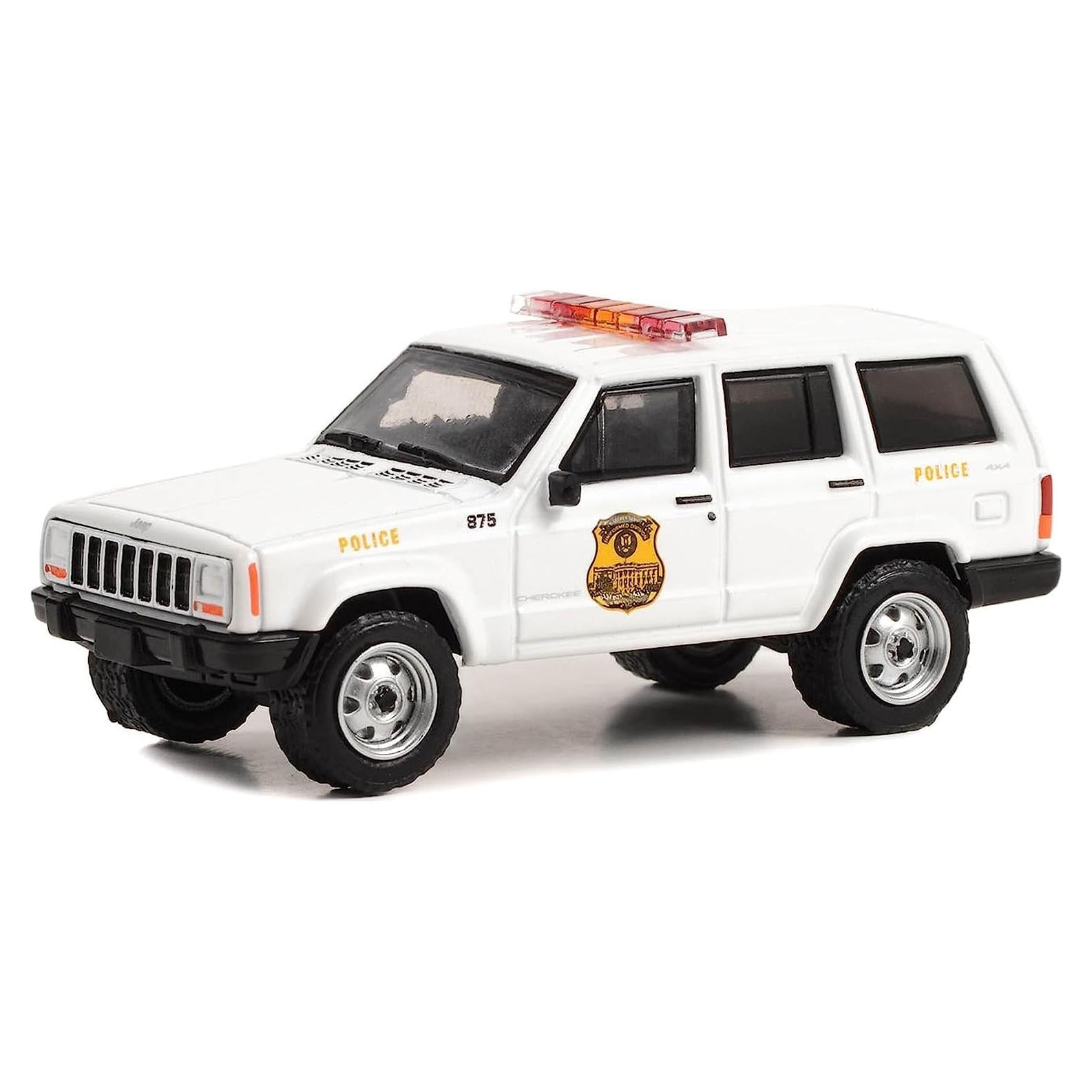 Jeep Cherokee 2000 Greenlight Policía Servicio Secreto 1:64