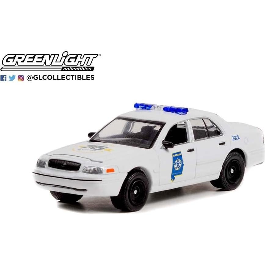 Modelo Diecast 1:64 Greenlight Crown Victoria 2008 Policía