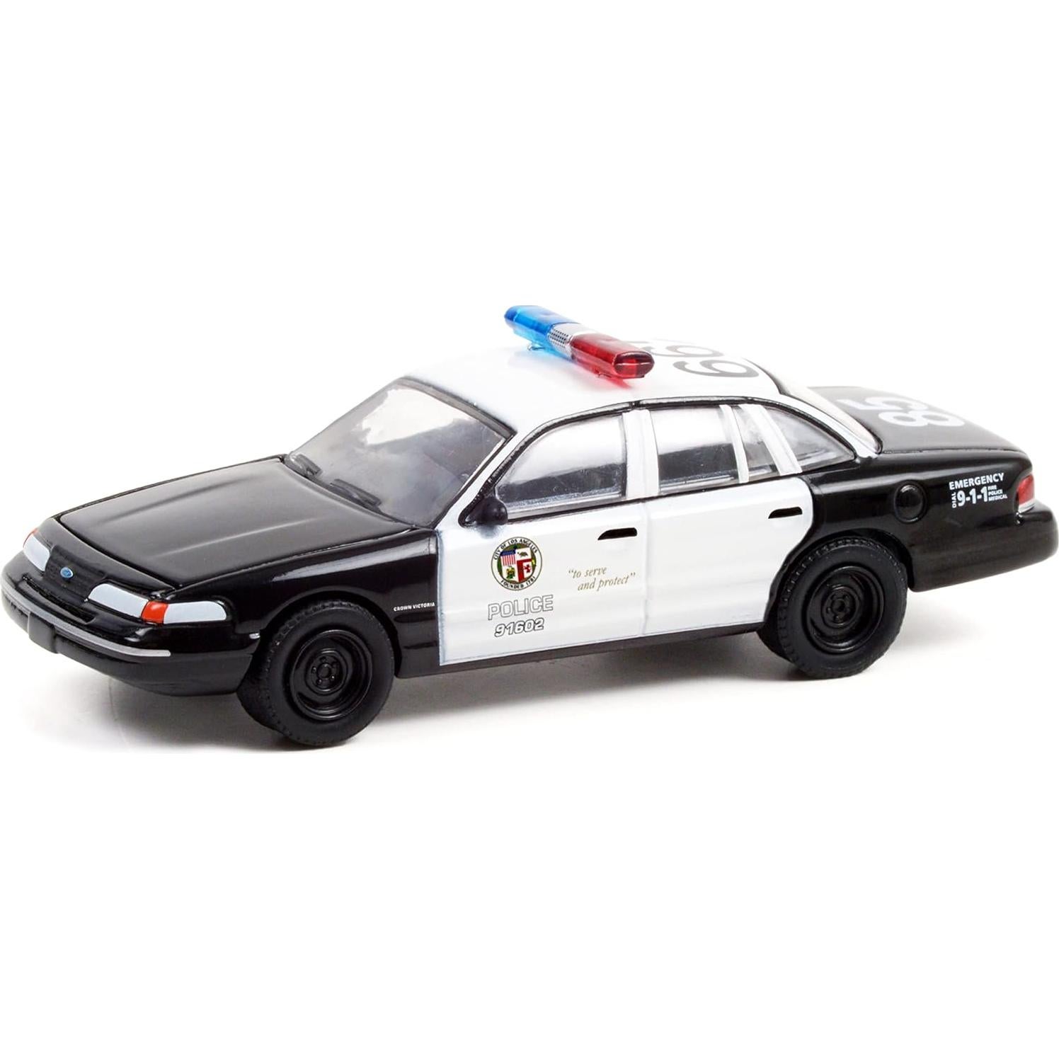 Coche Diecast Greenlight 1992 Ford Crown Victoria LAPD 1/64