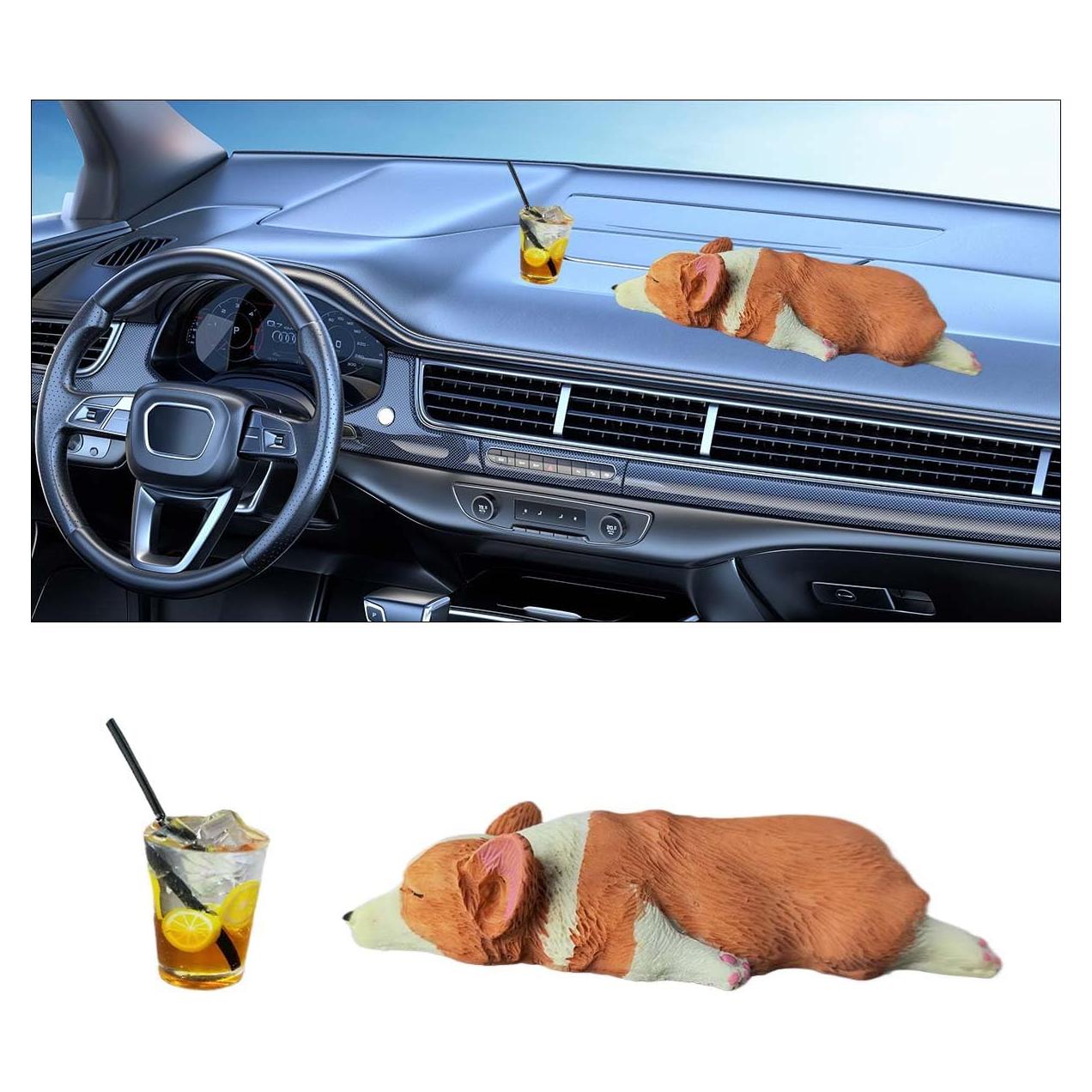 Adorno de Espejo Retrovisor Coche Corgi Dormilón BDZMC