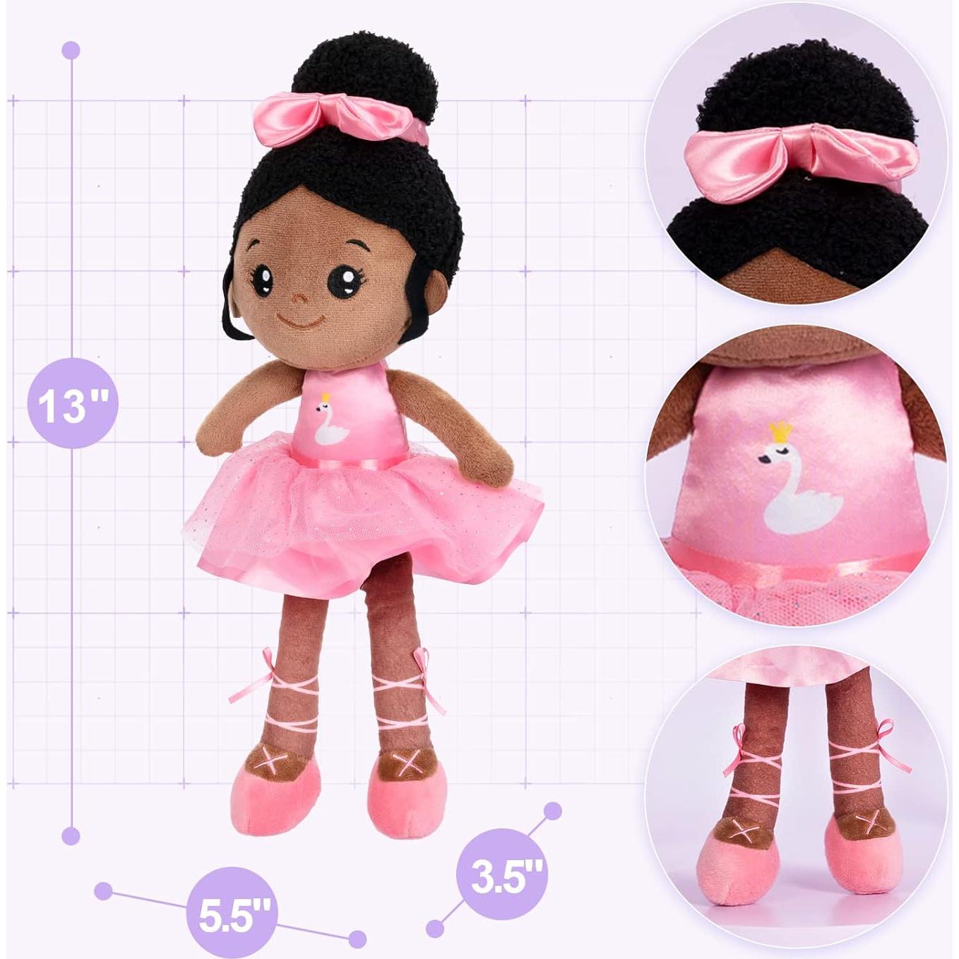 Muñeca Suave OUOZZZ 33 cm Bailarina Rosa para Niños