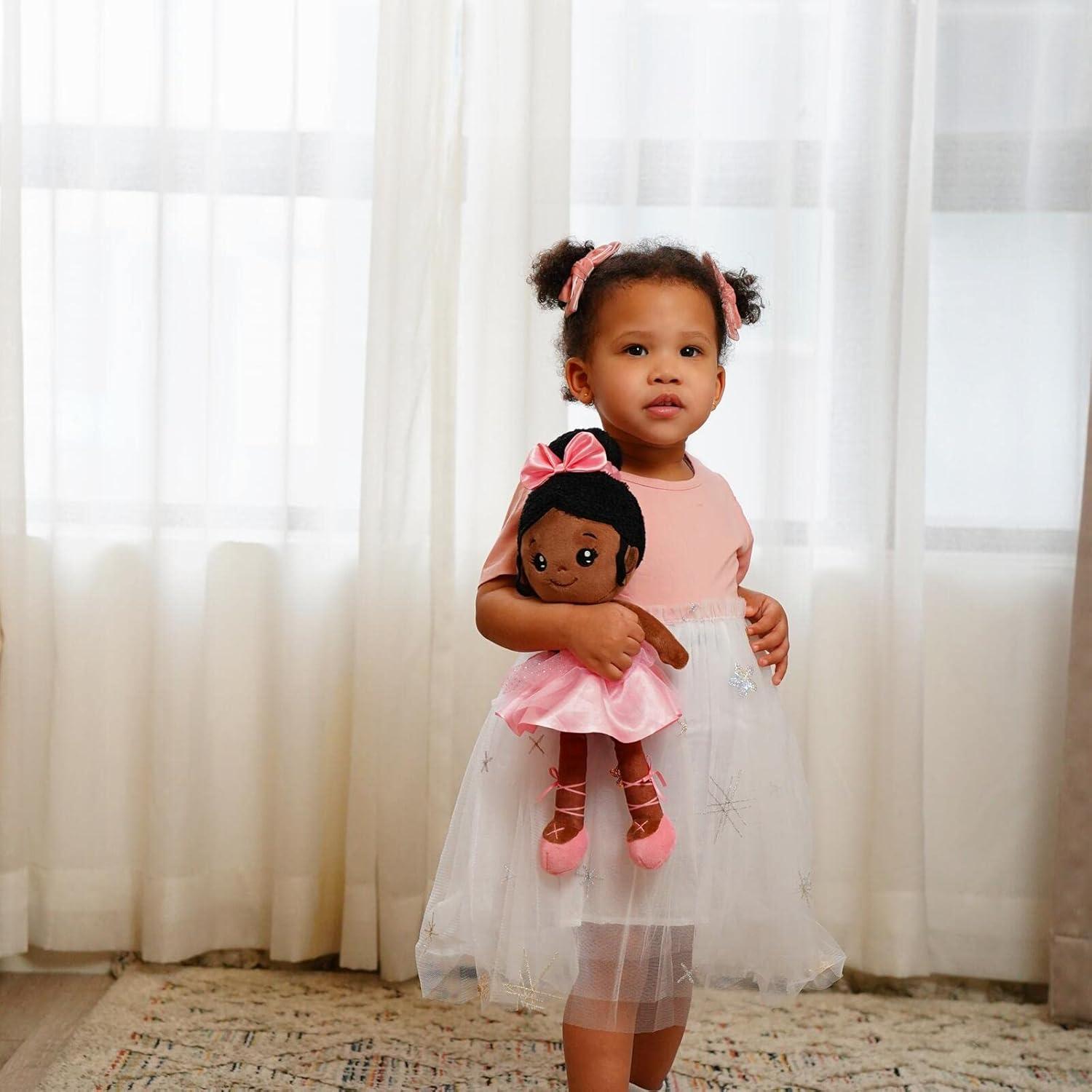 Muñeca Suave OUOZZZ 33 cm Bailarina Rosa para Niños