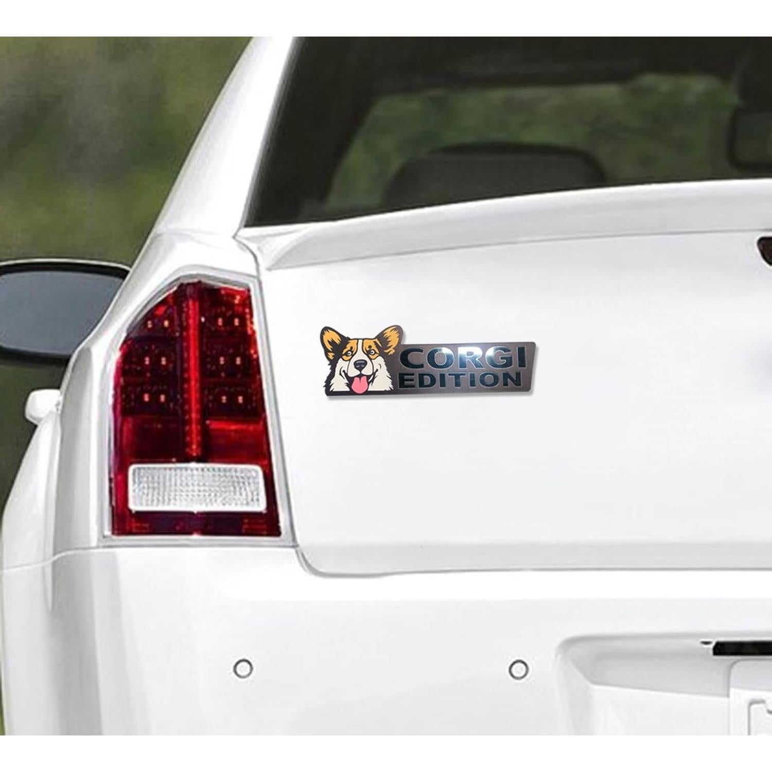 Insignia de Coche 3D BWALION Huella de Perro Corgi