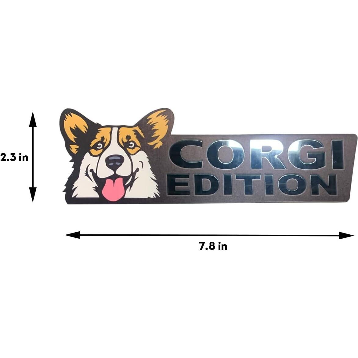 Insignia de Coche 3D BWALION Huella de Perro Corgi