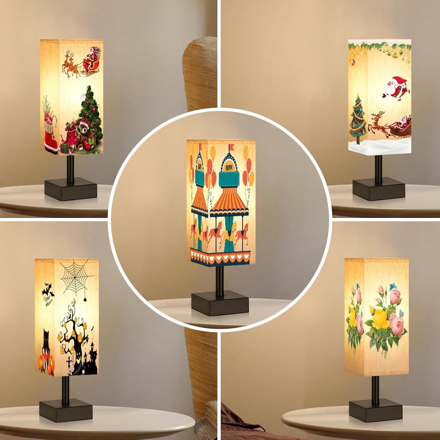 Lámpara de Mesa Minimalista Aooshine 33.5 cm Tela Beige