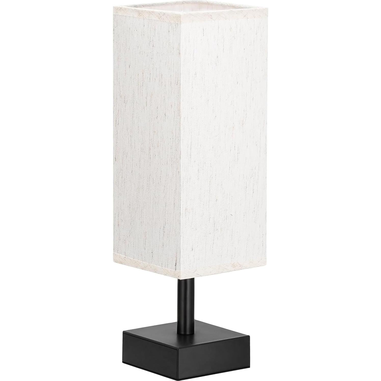 Lámpara de Mesa Minimalista Aooshine 33.5 cm Tela Beige