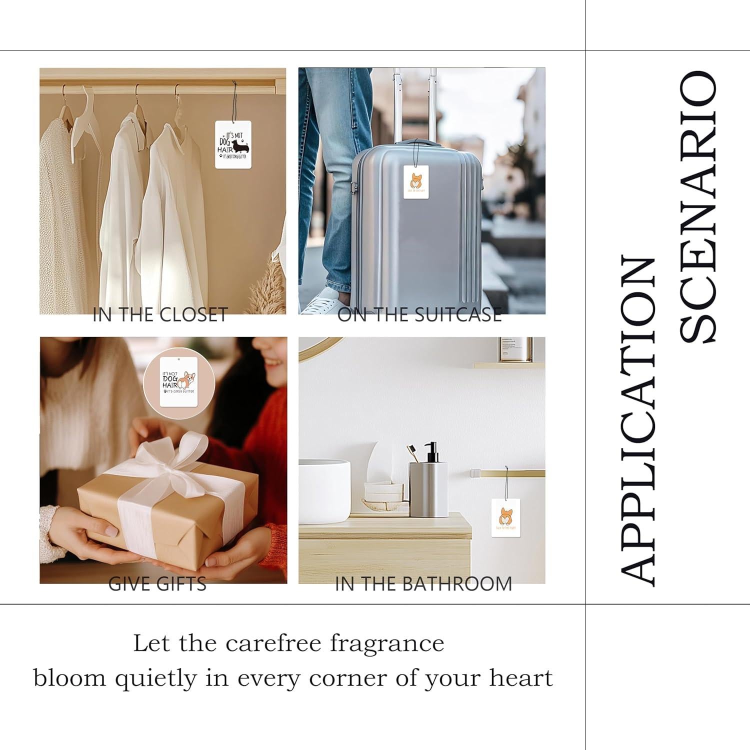 Ambientador de coche Mancheng-zi para perros Corgi 3Pcs