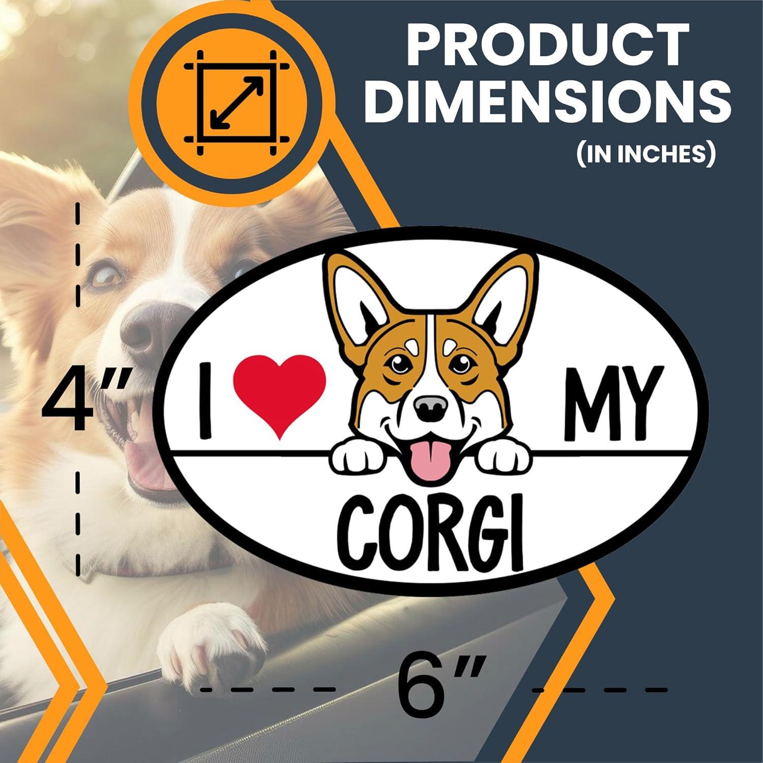 Calcomanía Magnética para Auto Corgi Magnet Me Up 10x15 cm