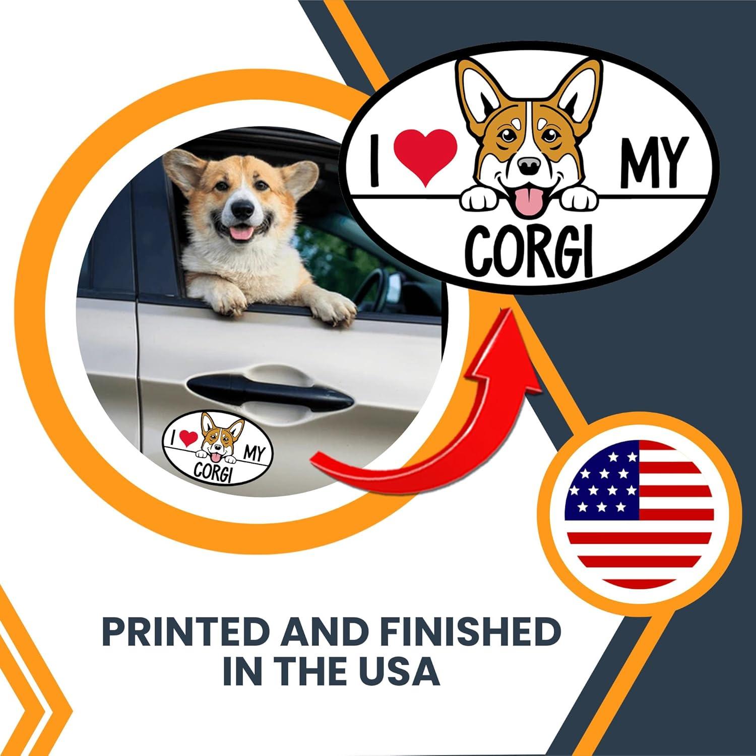 Calcomanía Magnética para Auto Corgi Magnet Me Up 10x15 cm