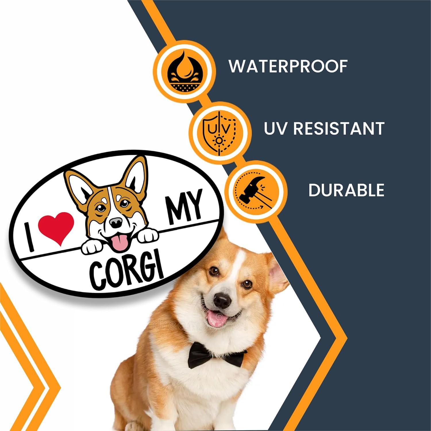 Calcomanía Magnética para Auto Corgi Magnet Me Up 10x15 cm