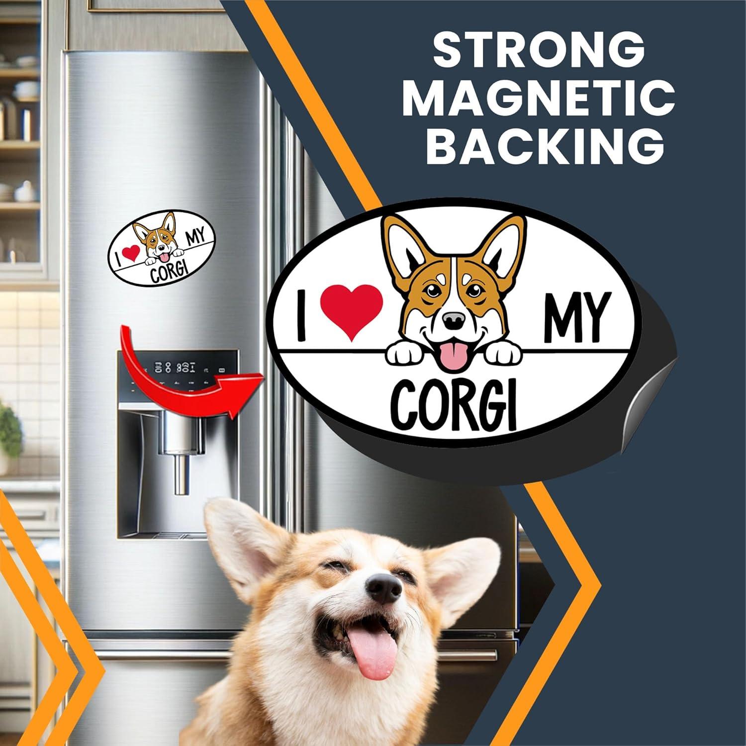 Calcomanía Magnética para Auto Corgi Magnet Me Up 10x15 cm