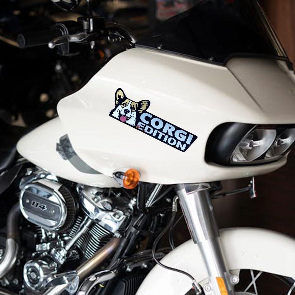 Insignia de Coche Lusebiy Corgi 3D Corte Láser Decorativa
