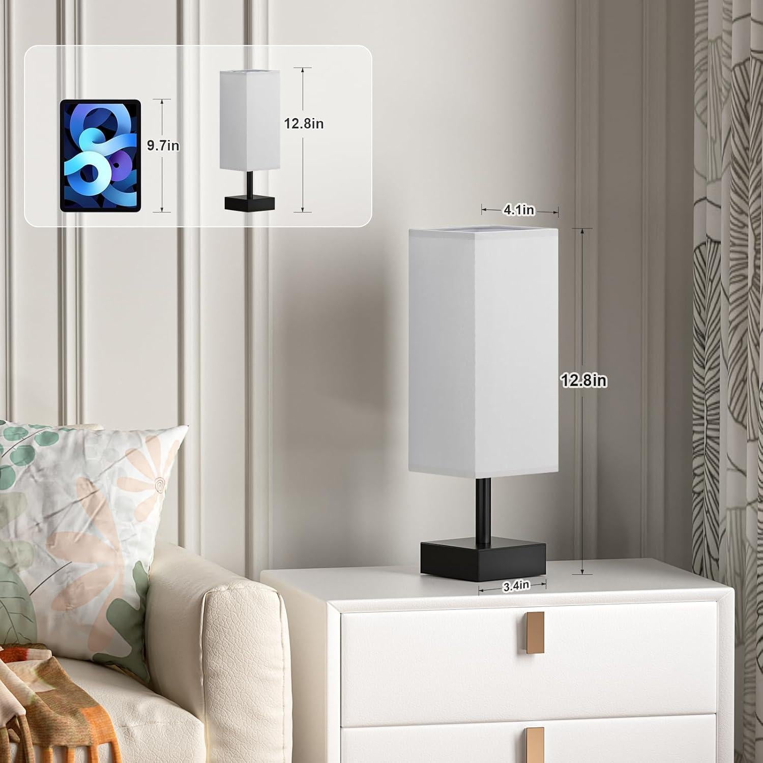 Lámpara de Mesa Aooshine Gris Minimalista 33.6 cm