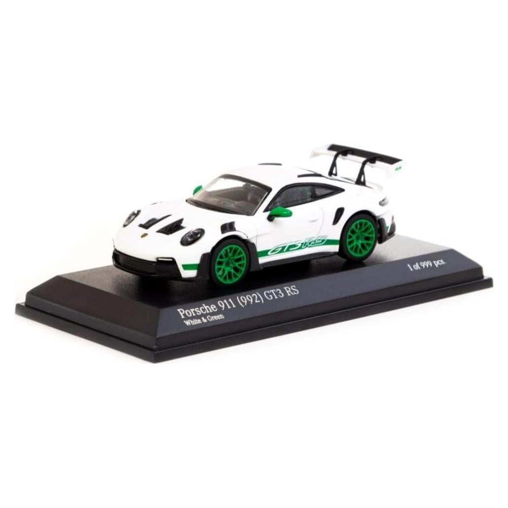 Modelo de Coche Tarmac Works 911 GT3 RS Blanco Verde 1:64