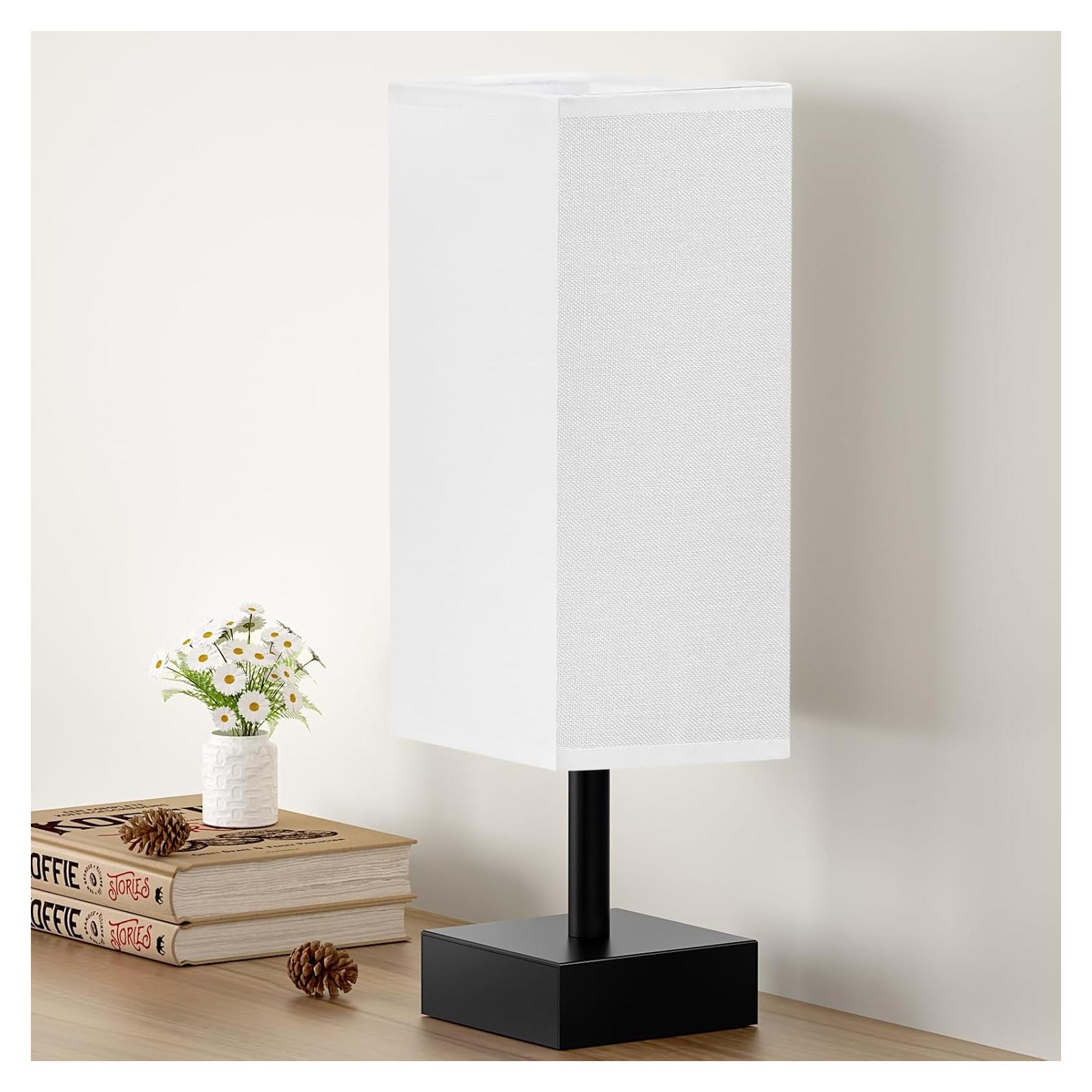 Lámpara de Mesa Aooshine Blanca Minimalista 33.6 cm