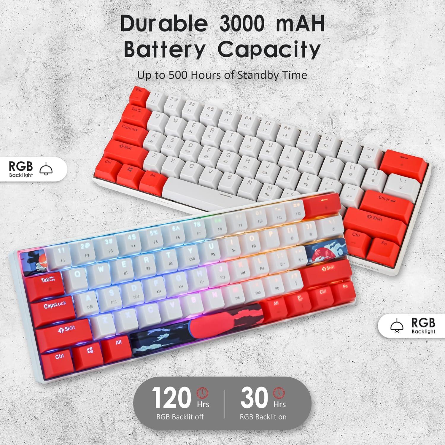 Teclado Mecánico Surmen GT61 60% RGB Inalámbrico