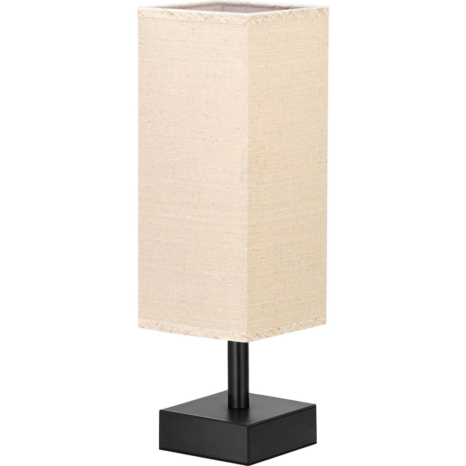 Lámpara de Mesa Aooshine S6-16 Lino Negro 33.6 cm