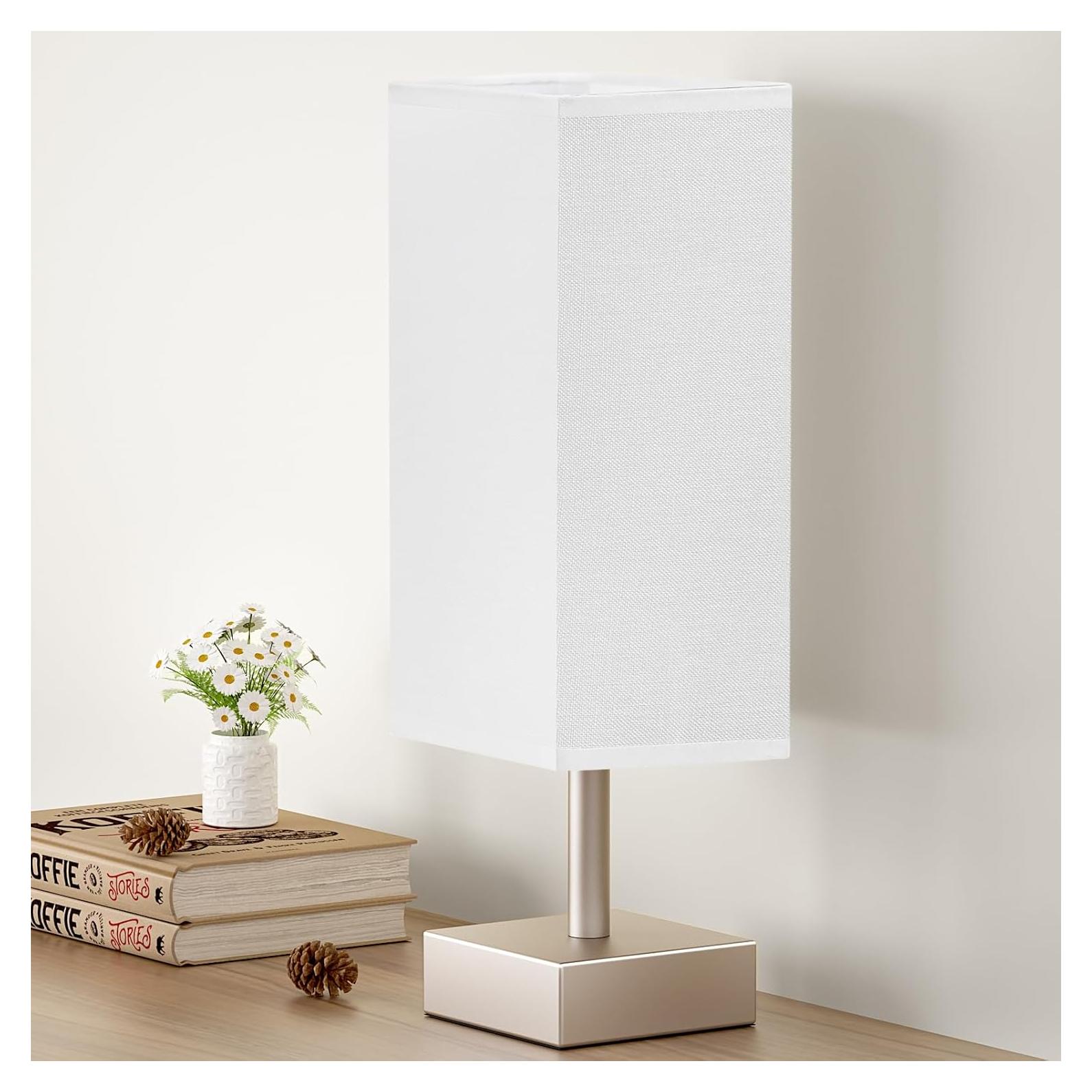 Lámpara de Mesa Aooshine 32.5cm Minimalista Blanca