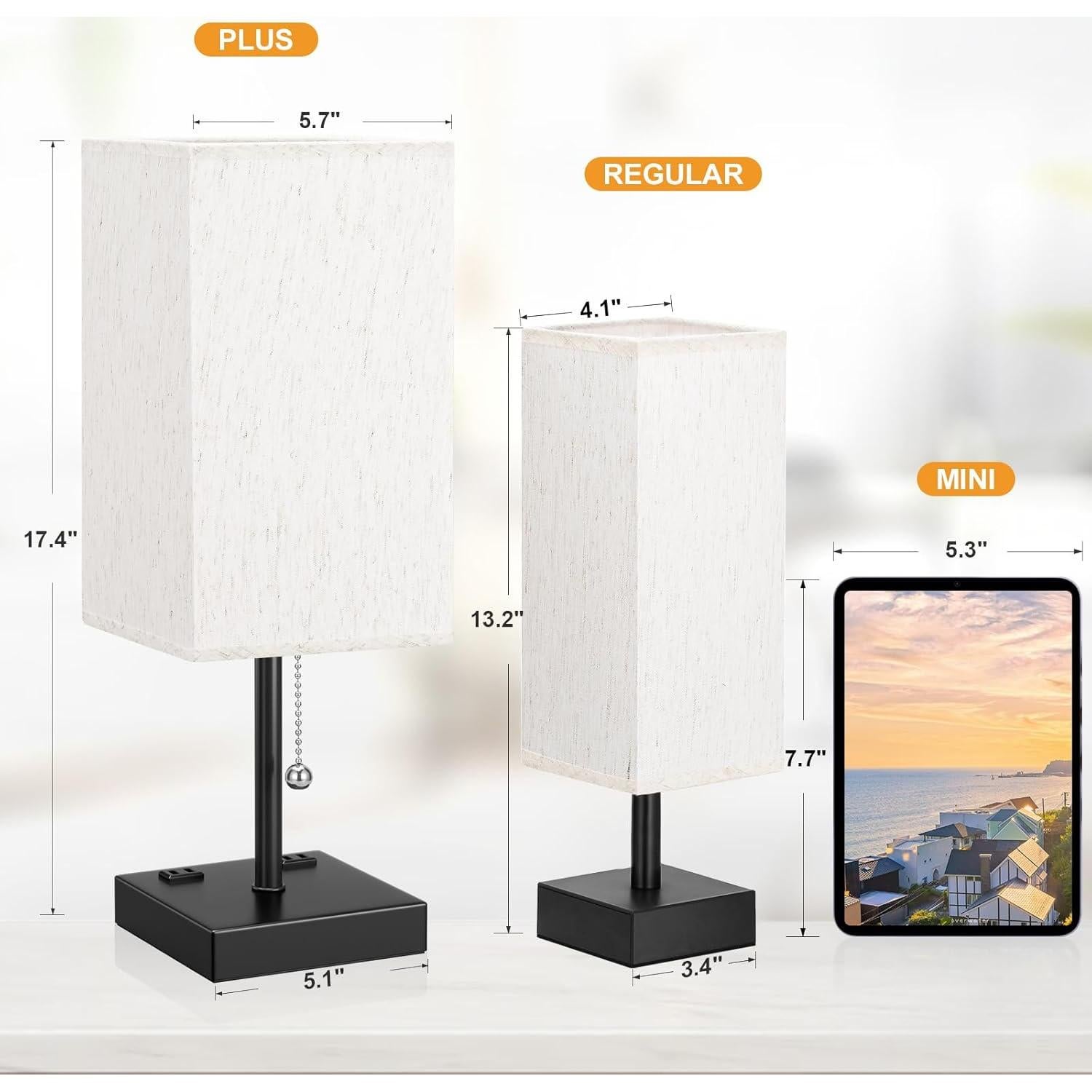 Lámpara de Mesa Aooshine con Puertos USB y 3 Temperaturas