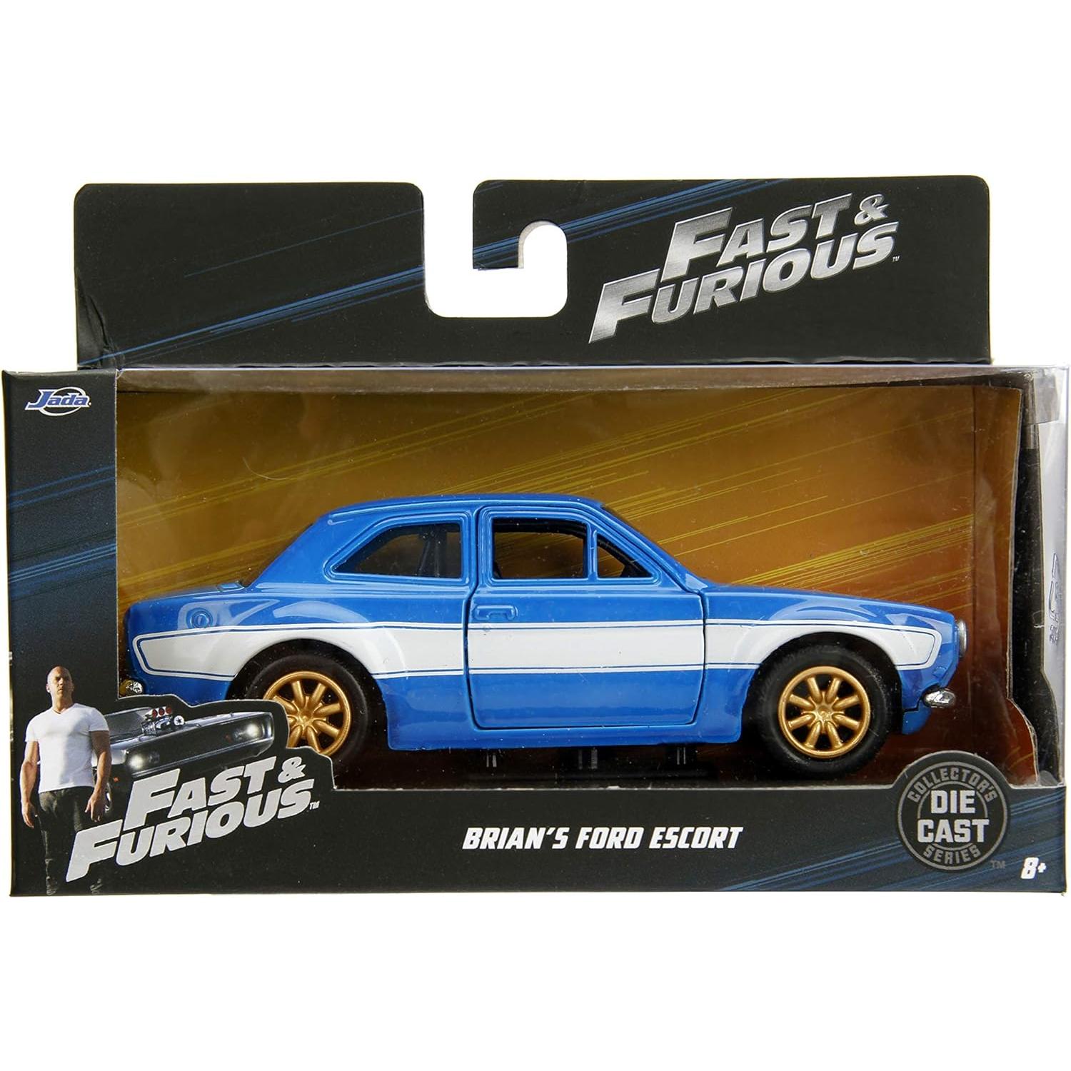 Juguete Die-Cast Jada Ford Escort 1:32 de Brian Rápido y Furioso