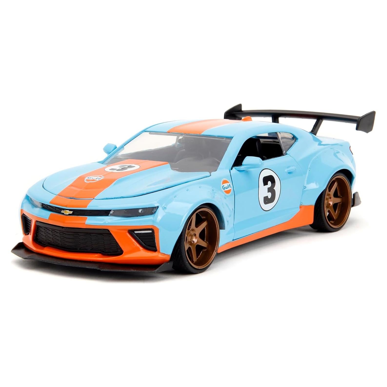 Auto Die-Cast Jada Toys 2016 Chevy Camaro SS 1:24 Azul/Naranja