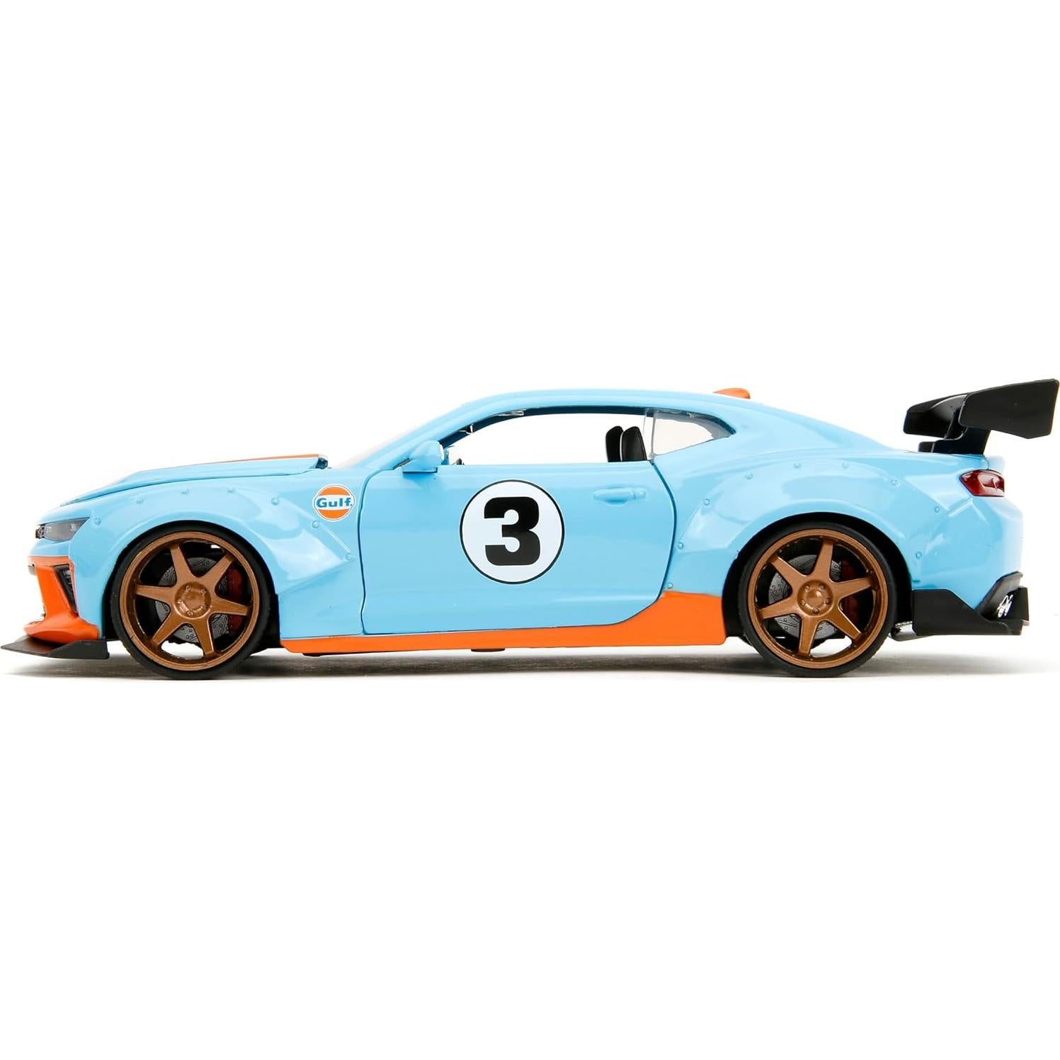 Auto Die-Cast Jada Toys 2016 Chevy Camaro SS 1:24 Azul/Naranja