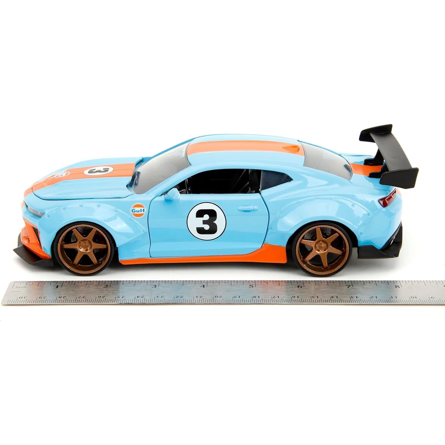 Auto Die-Cast Jada Toys 2016 Chevy Camaro SS 1:24 Azul/Naranja