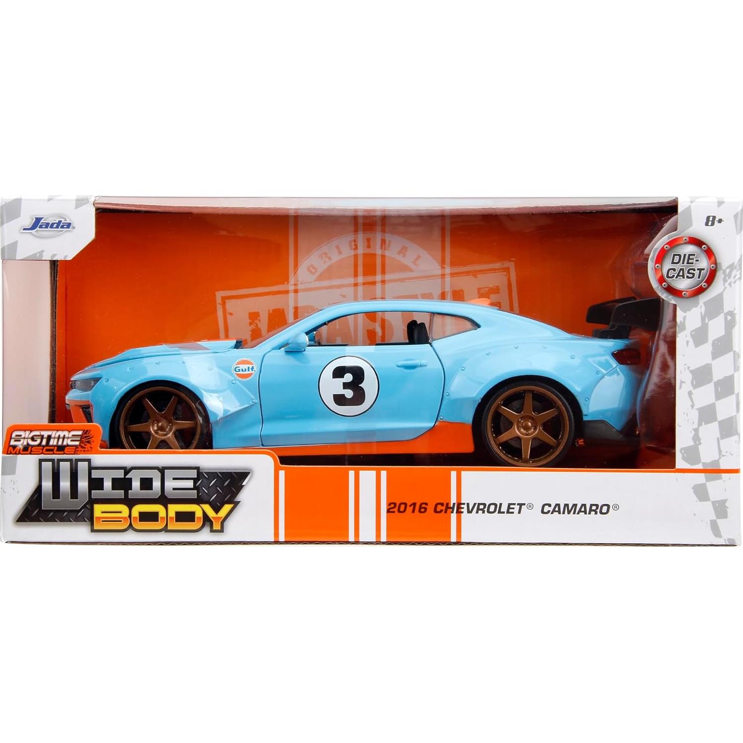 Auto Die-Cast Jada Toys 2016 Chevy Camaro SS 1:24 Azul/Naranja