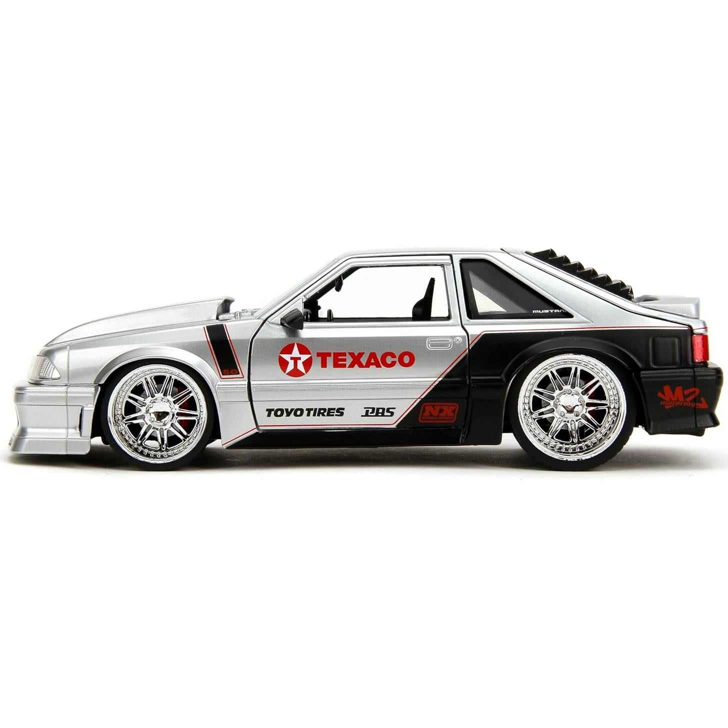 Coche Die-cast Jada Toys 1989 Ford Mustang GT 1:24 Plata