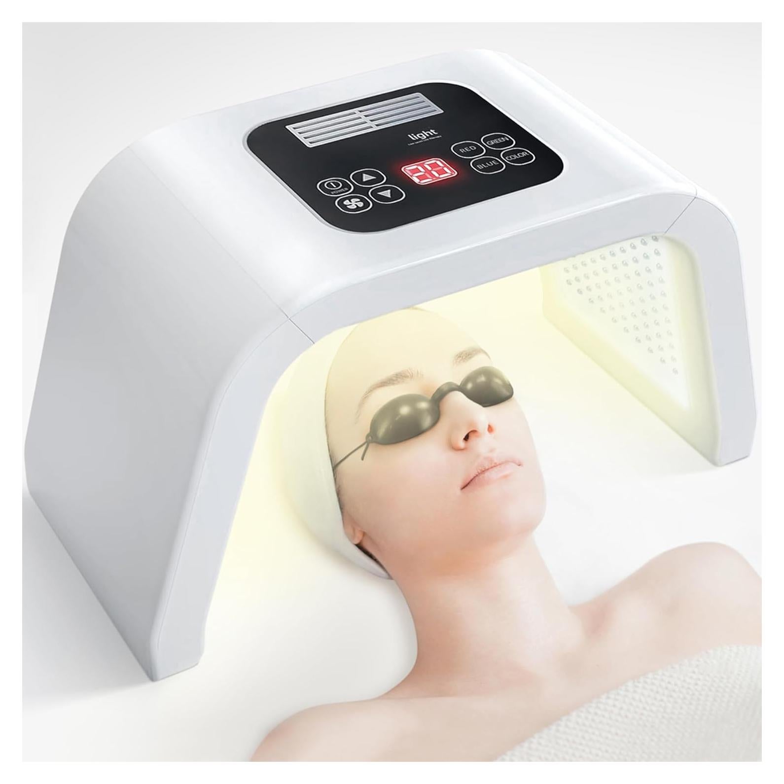 Máscara LED Terapia de Luz Roja 7 Colores JY-A025 34.7x24.6cm