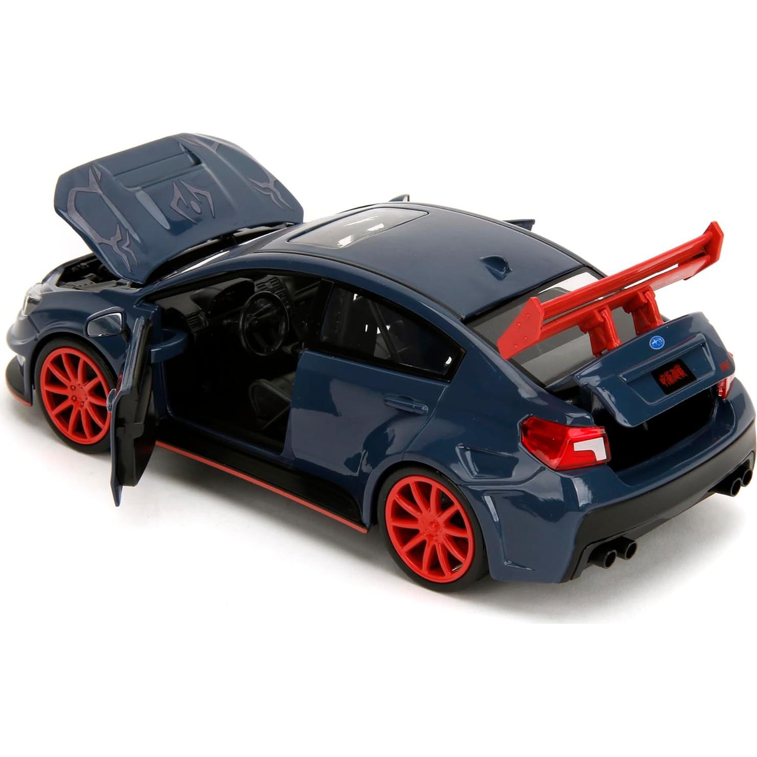 Coche coleccionable Jada Toys Subaru WRX STI 2016 Jujutsu Kaisen 1:24