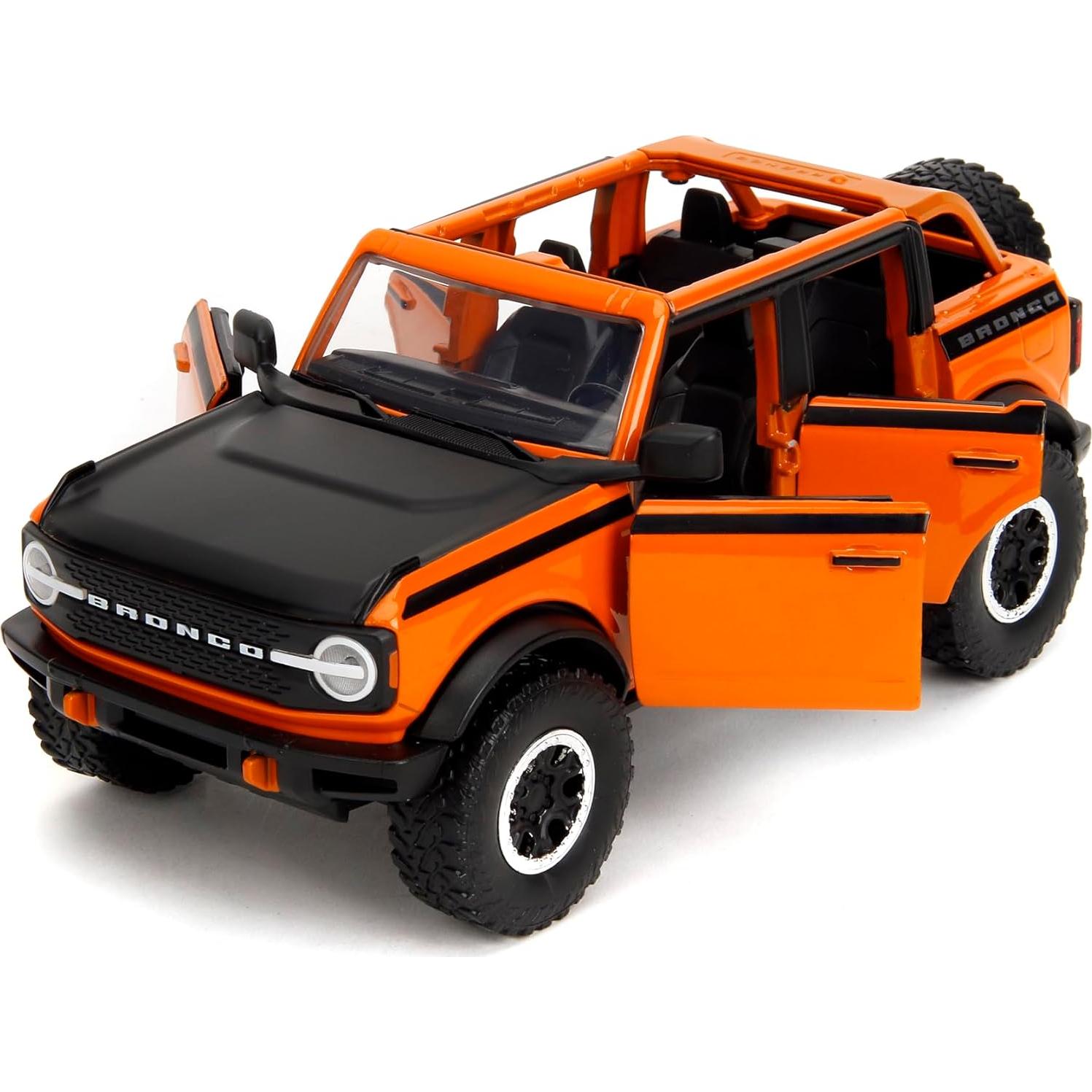 Camión Die-Cast Just Trucks 2021 Ford Bronco 1:24 Naranja