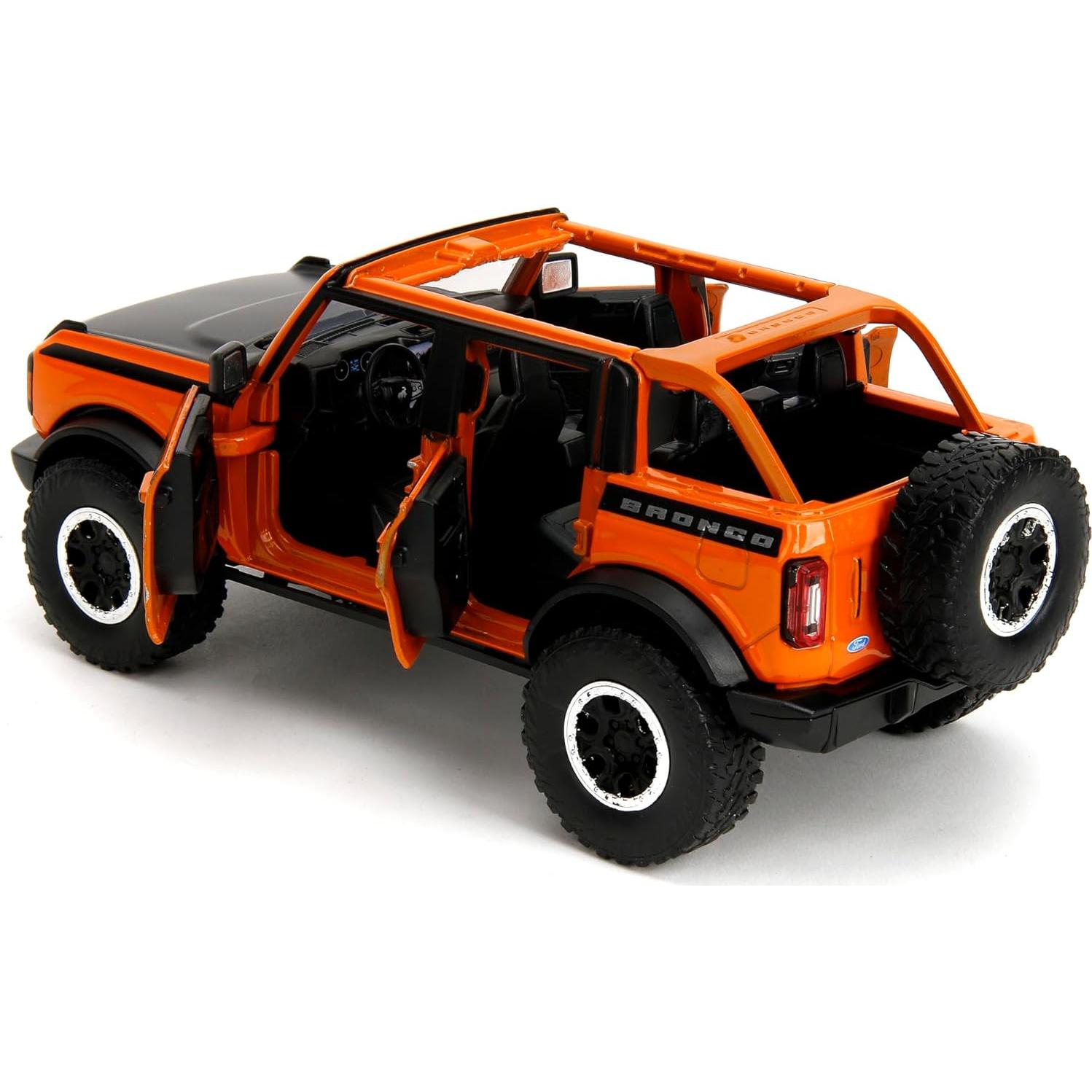 Camión Die-Cast Just Trucks 2021 Ford Bronco 1:24 Naranja