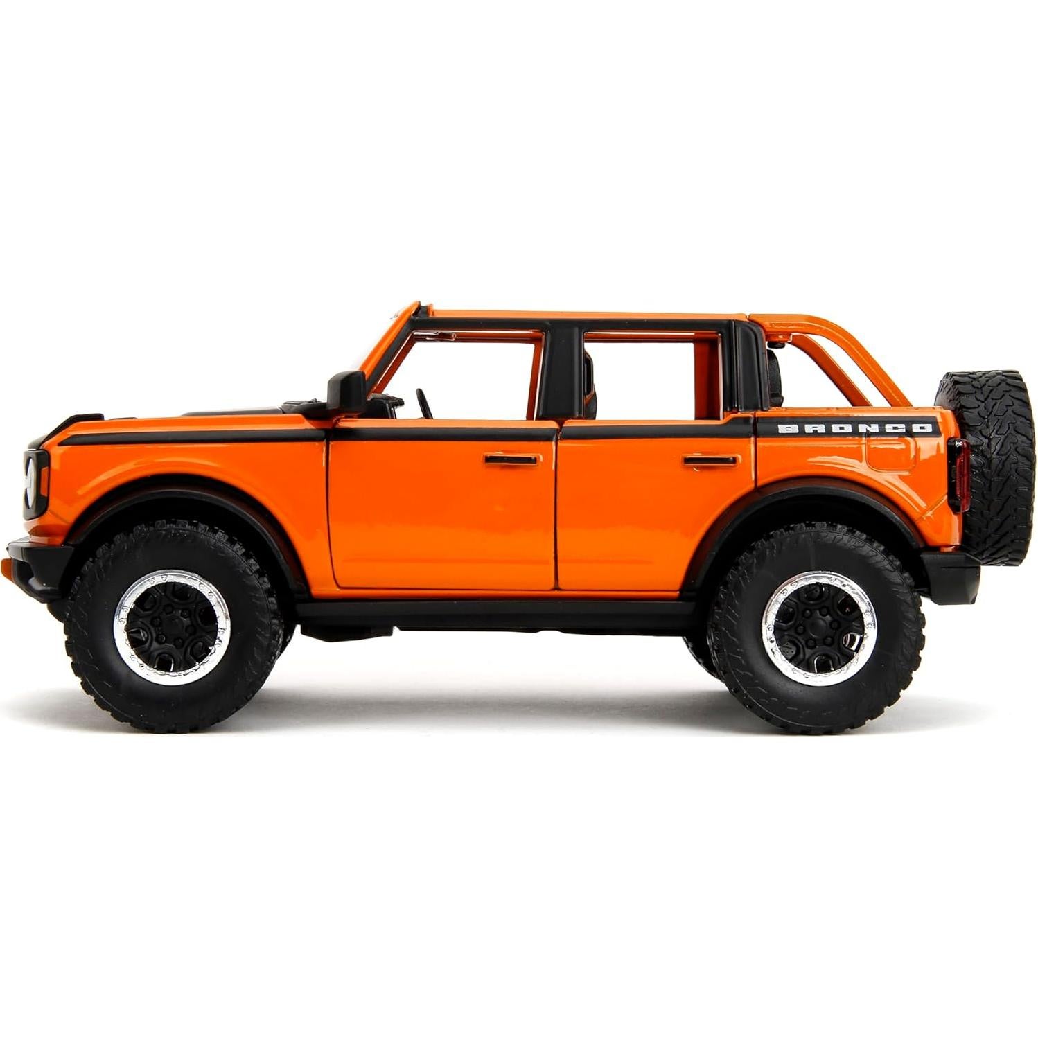 Camión Die-Cast Just Trucks 2021 Ford Bronco 1:24 Naranja