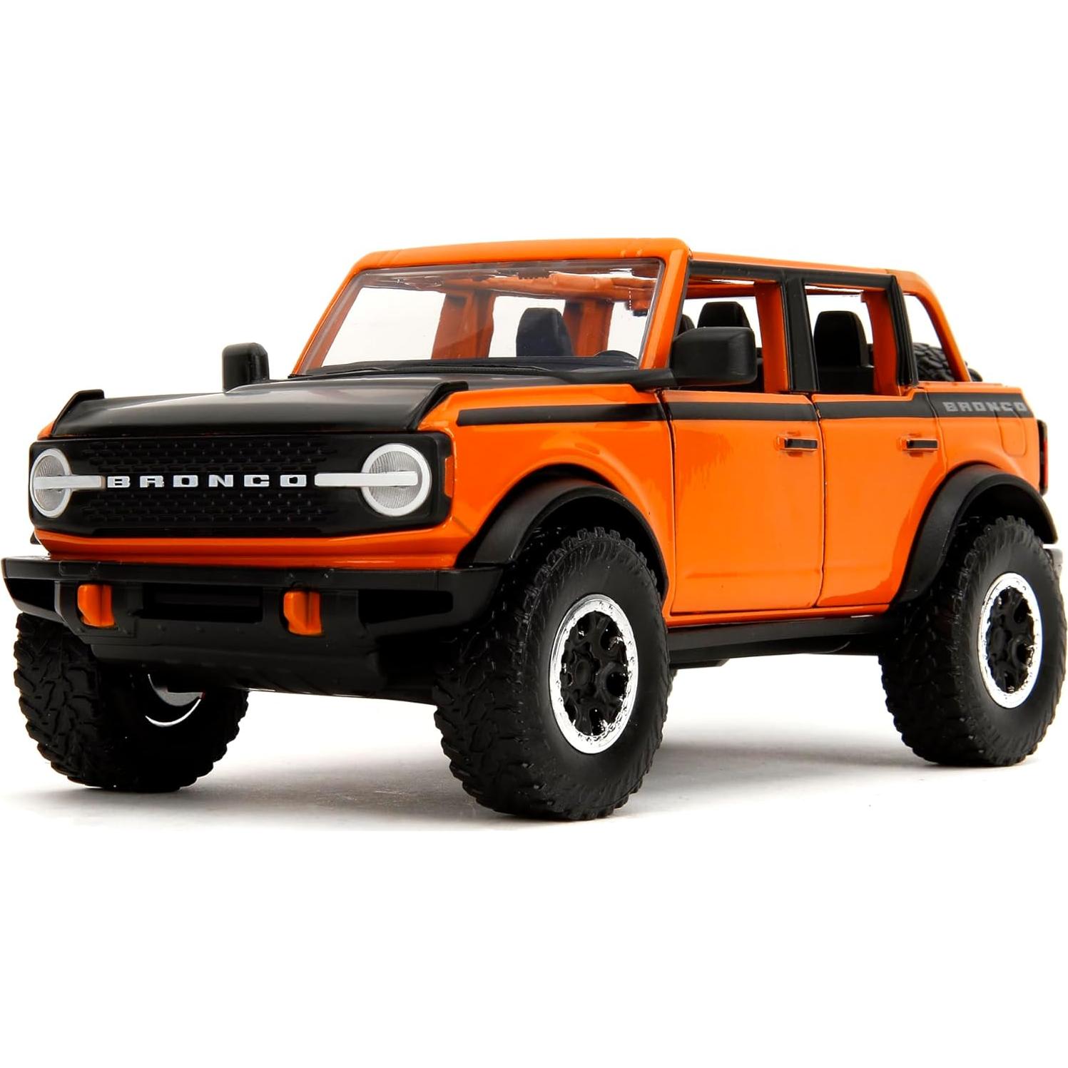 Camión Die-Cast Just Trucks 2021 Ford Bronco 1:24 Naranja