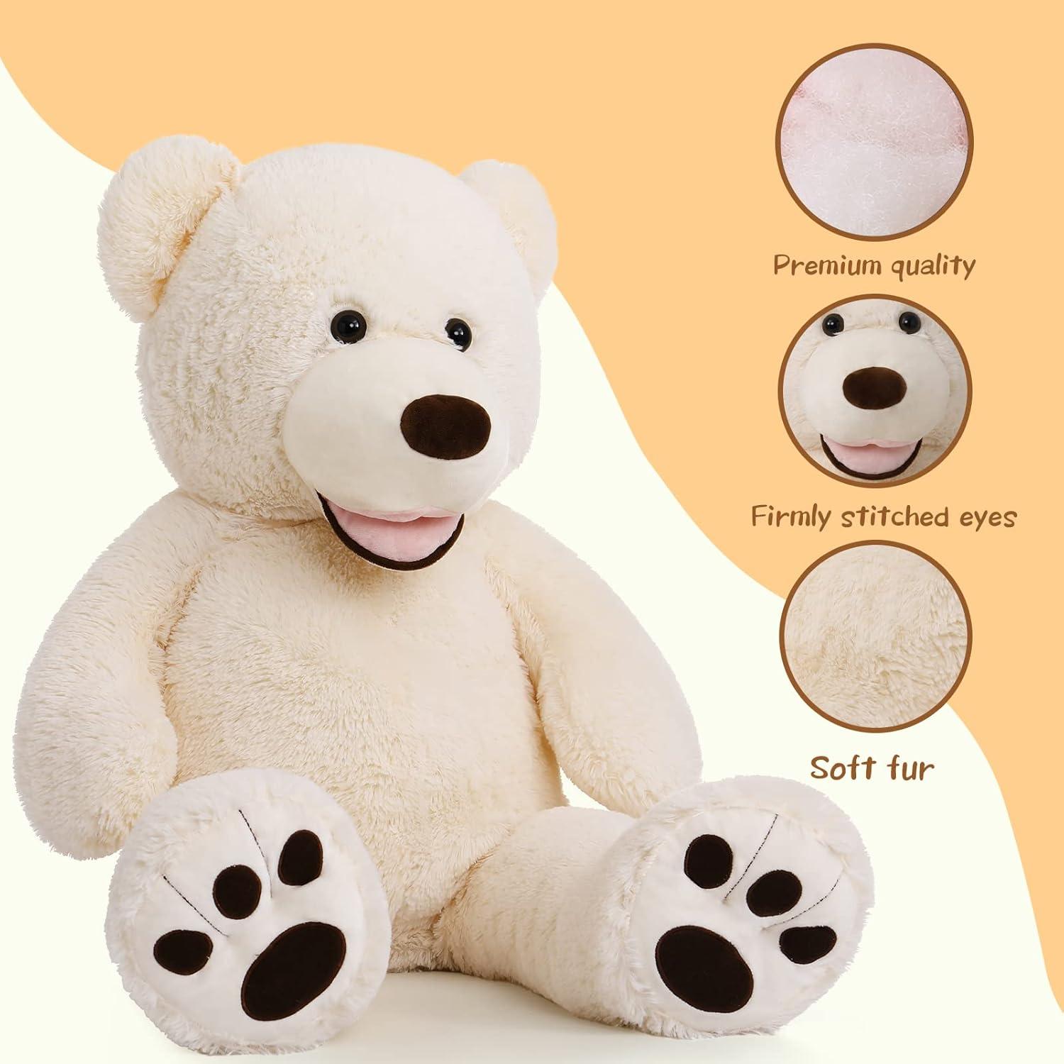 Oso de Peluche Gigante MorisMos 99 cm Beige Suave