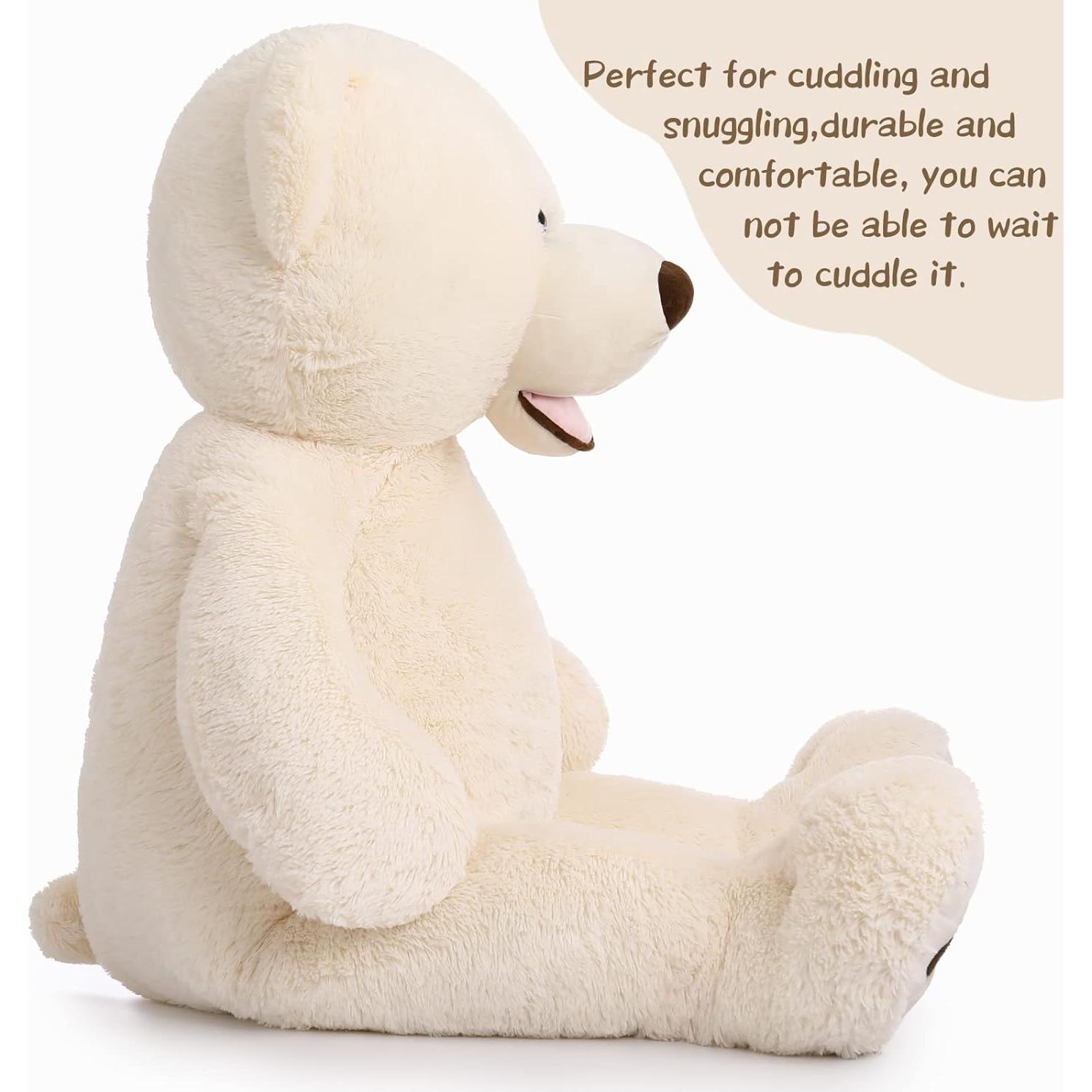 Oso de Peluche Gigante MorisMos Beige 129 cm Suave