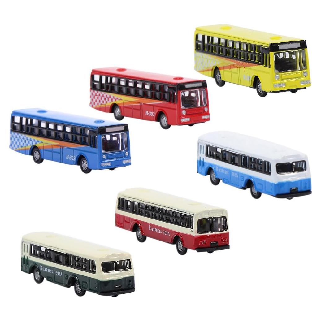 Set de 6 Autobuses de Fundición Escala N evemodel 1:160